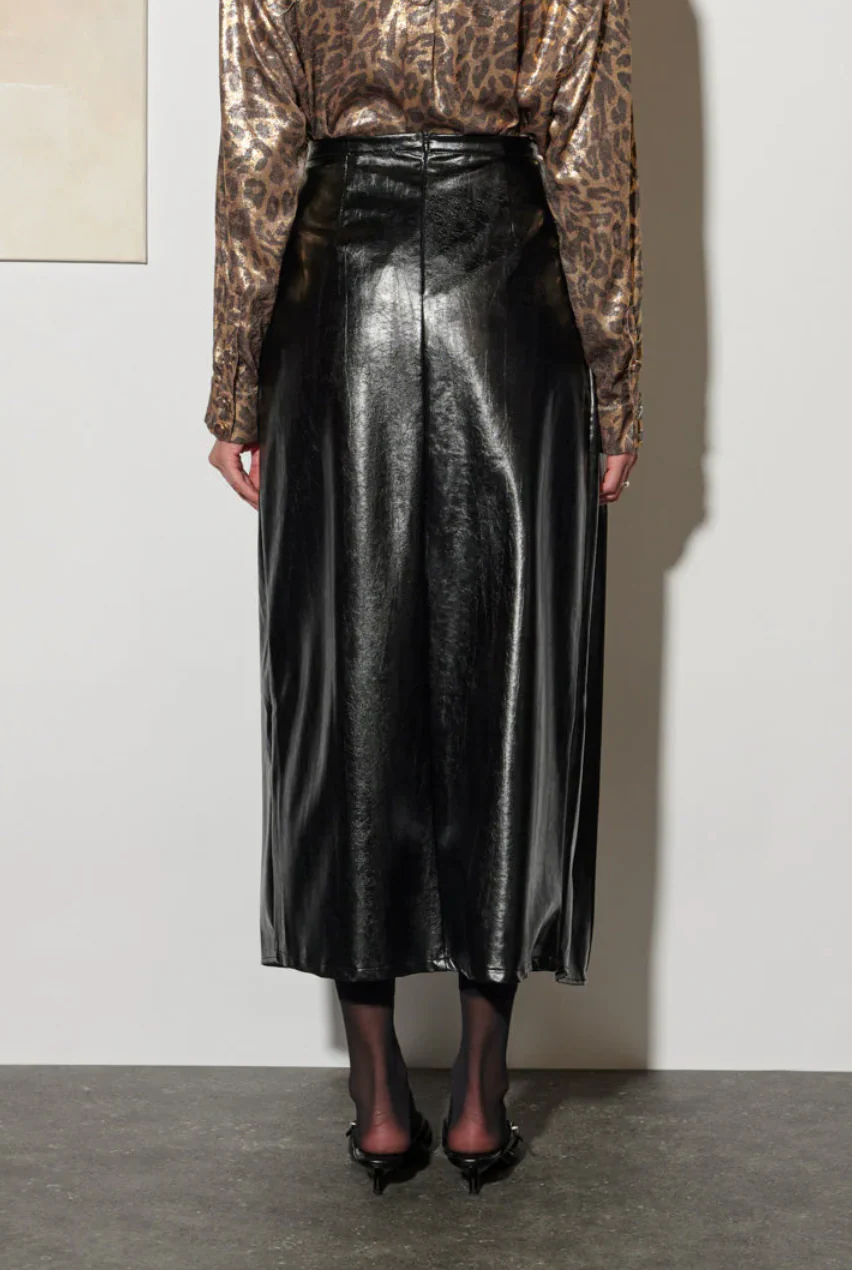 Ghospell Louise Midi Skirt - Coal Black - Image 3