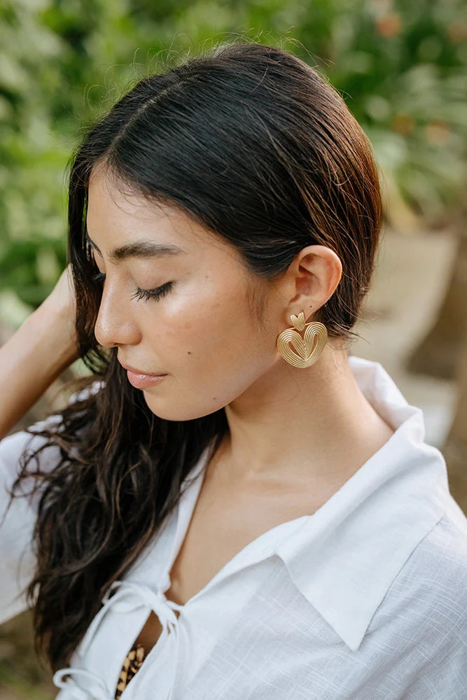 Noonday Collection Golden Palmier Earrings - Image 2