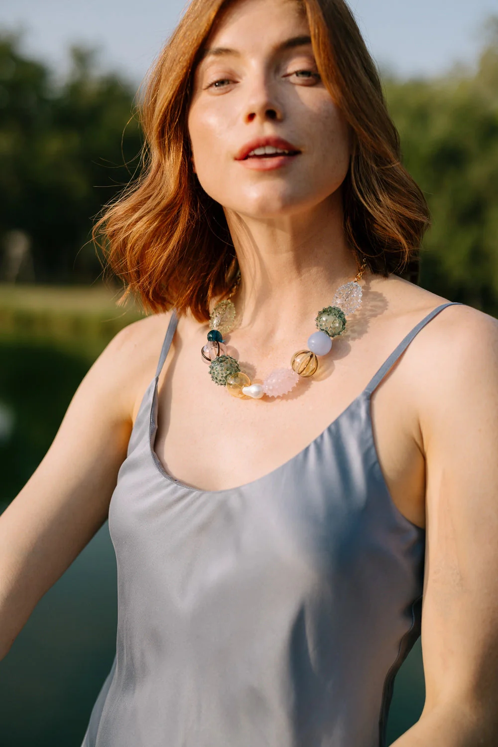 Noonday Collection Iris Glass Blown Necklace - Image 4