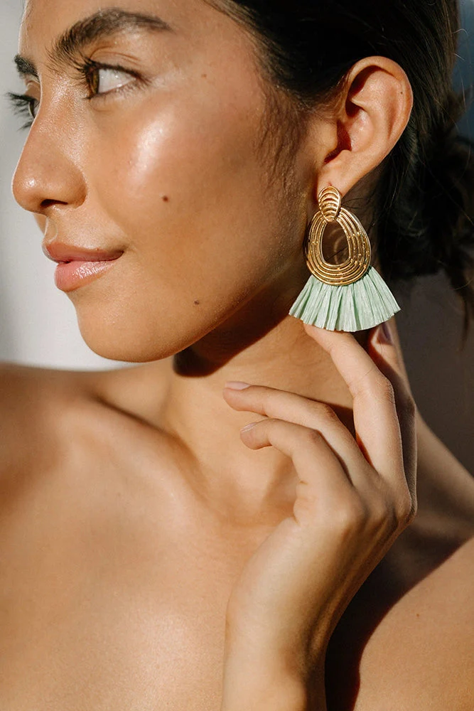 Noonday Collection Lux Raffia Earrings - Image 2