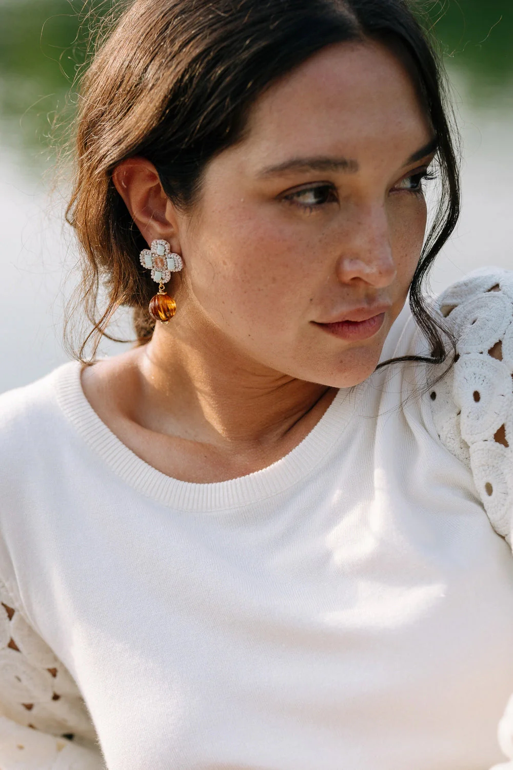 Noonday Collection Vintage Drop Earrings - Amber - Image 2
