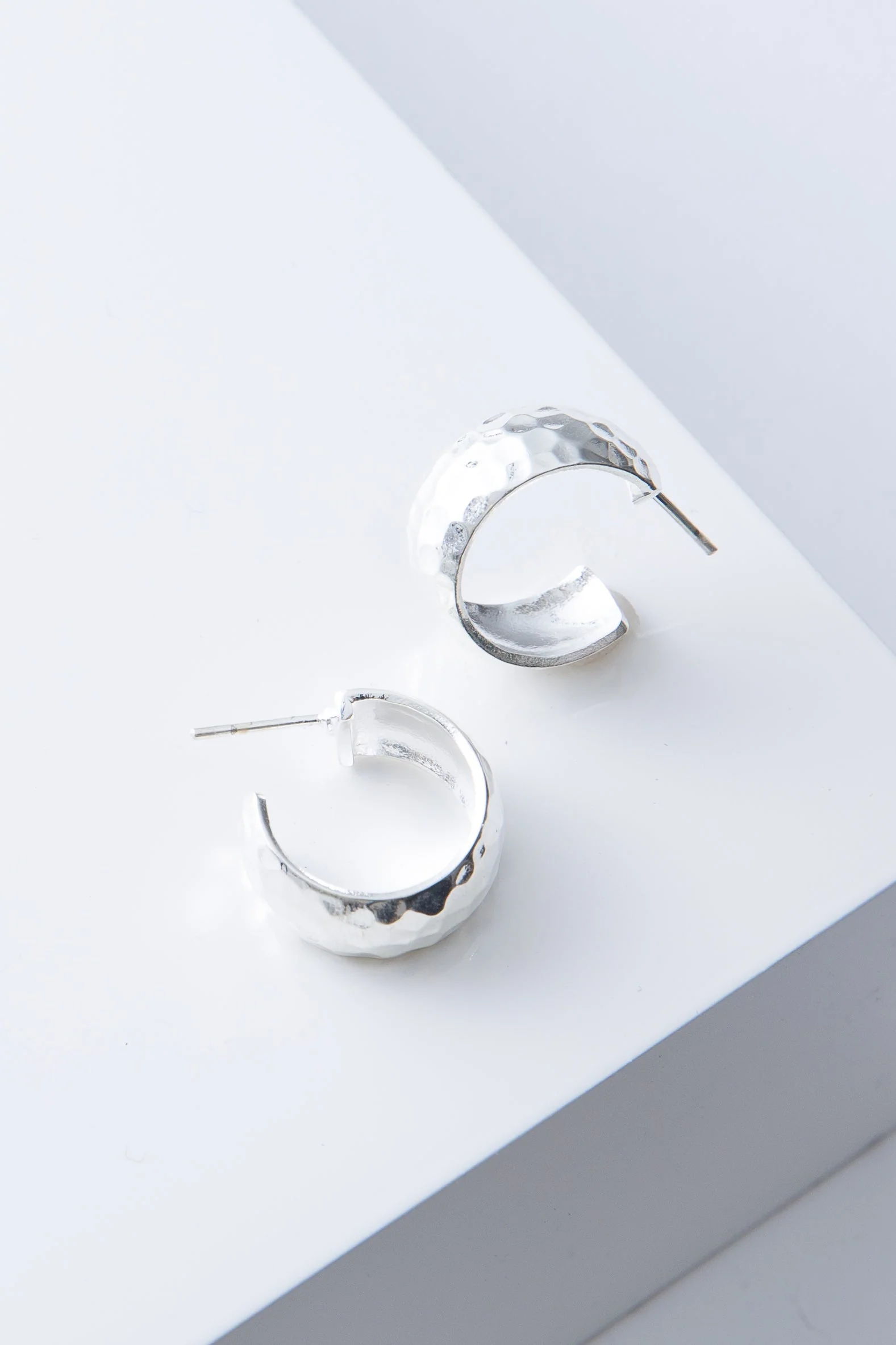 Noonday Collection Wide Hammered Hoops Earrings