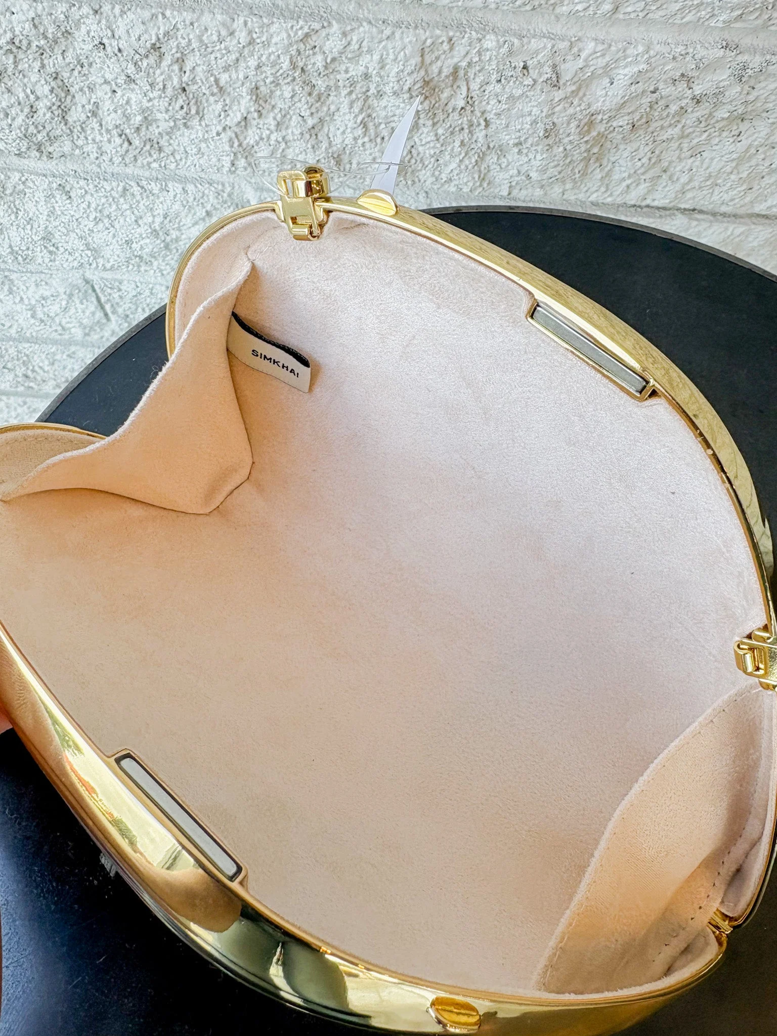 Jonathan Simkhai Bridget Metal Oyster Shell Clutch - Gold - Image 3