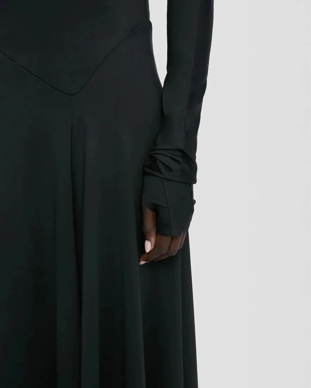 Victoria Beckham Long Sleeve Midi Dress - Black - Image 6