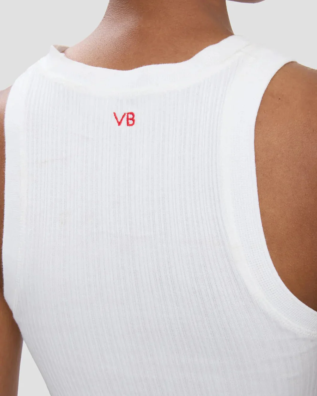 Victoria Beckham Rib Tank - White - Image 5