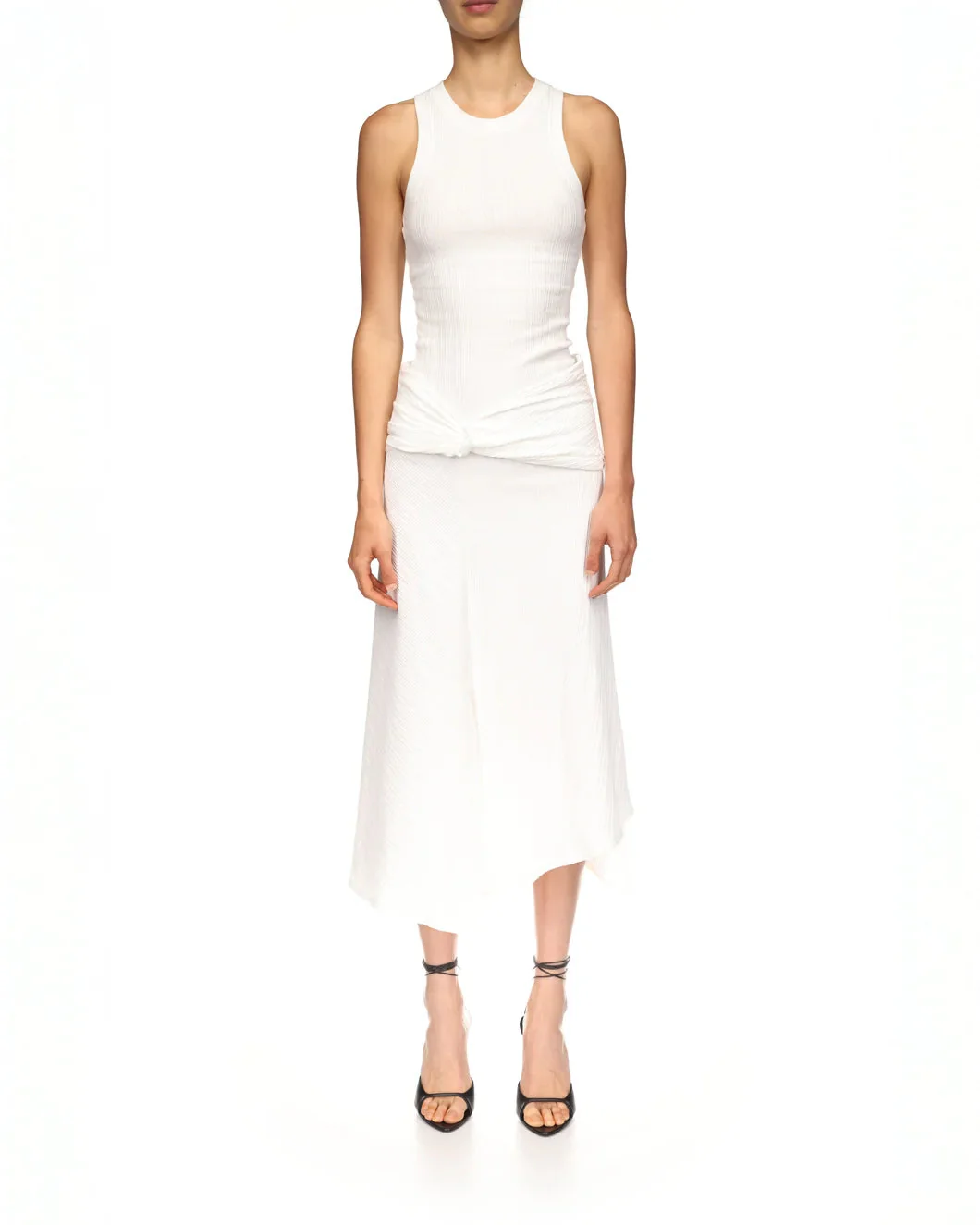 Victoria Beckham Twist Detail Midi Skirt - White - Image 2