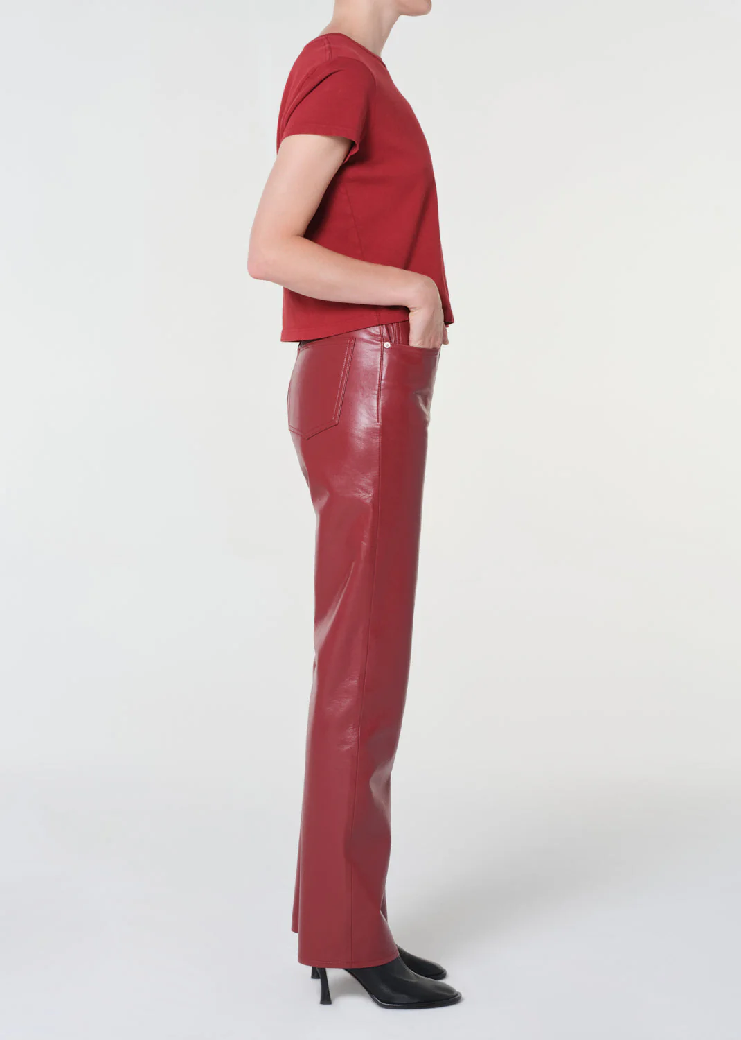 AGOLDE 90's Pinch Waist Long Pants - Brick - Image 3