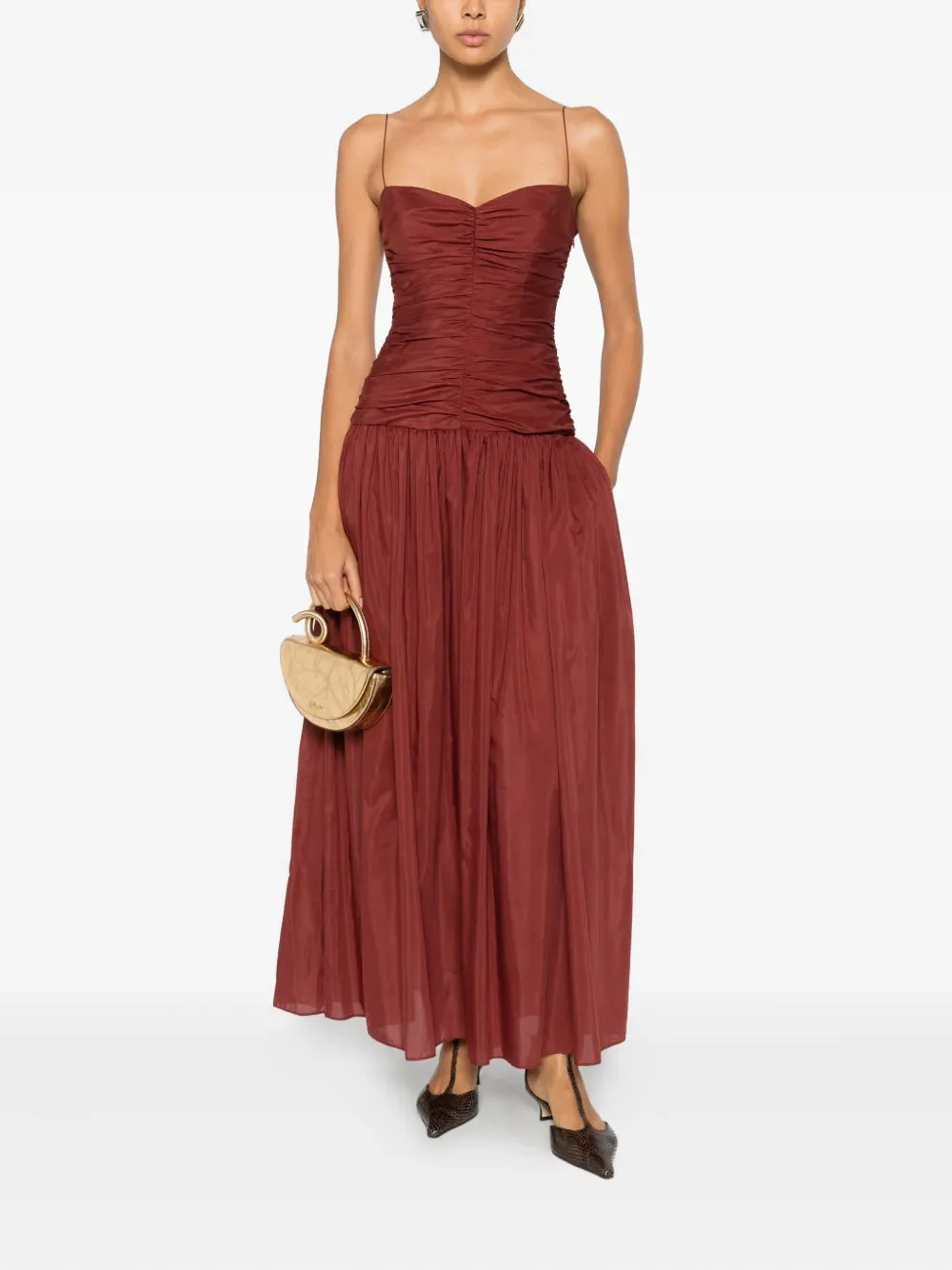 Matteau Gathered Drop Waist Dress - Maroc - Image 2