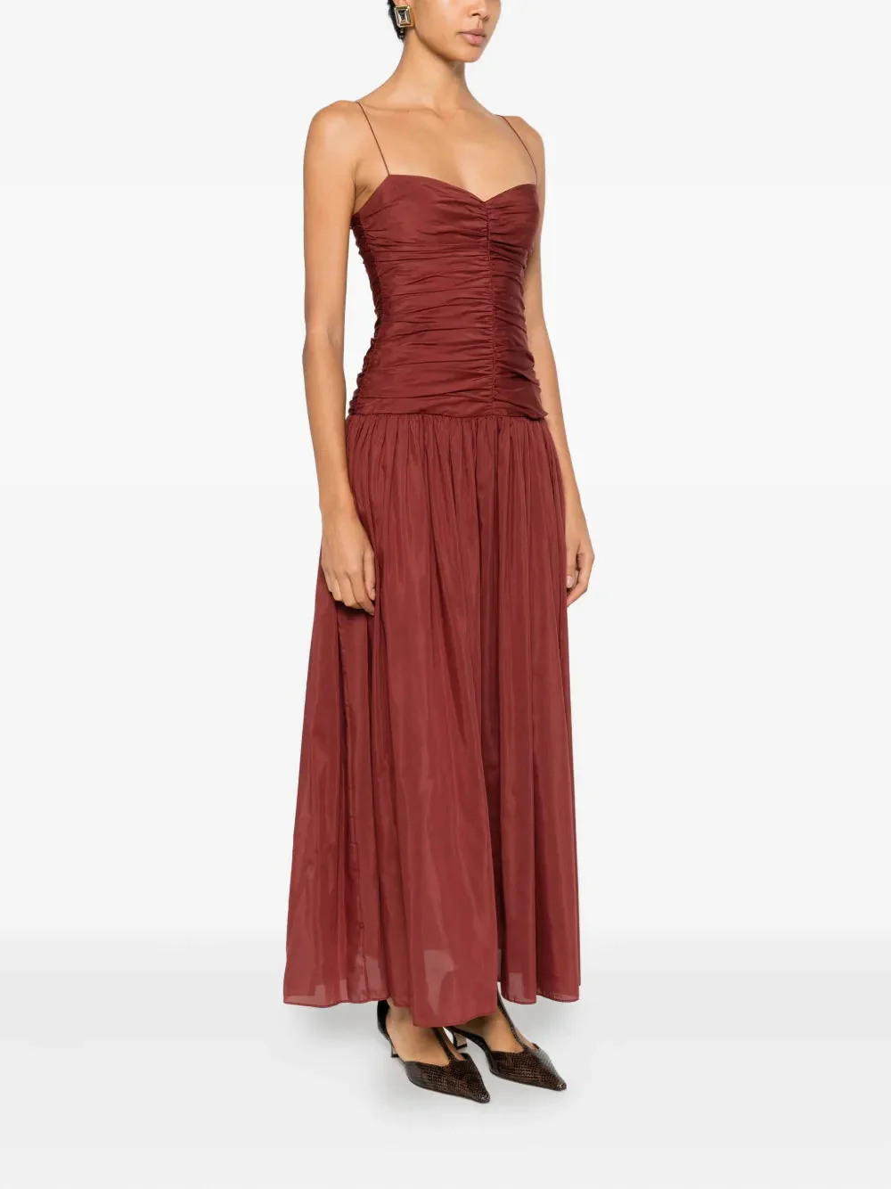 Matteau Gathered Drop Waist Dress - Maroc - Image 3