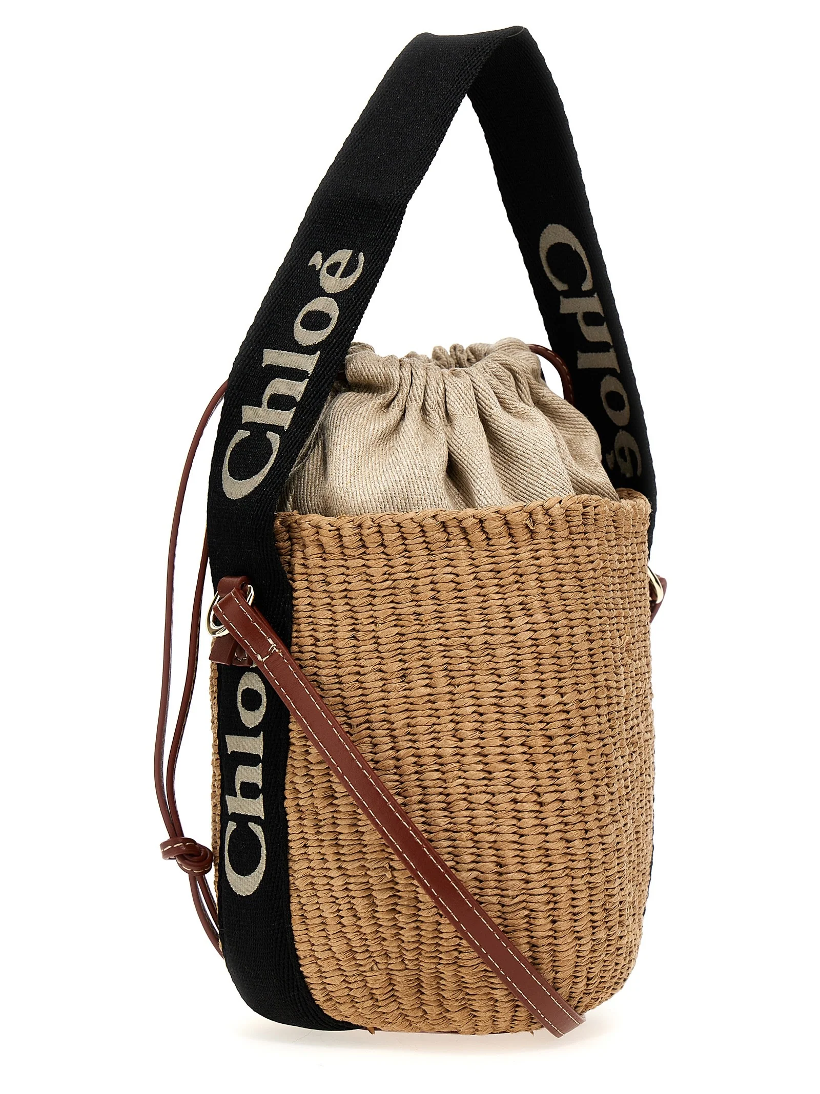 Chloé Woody Small Bucket Bag - Beige - Image 2