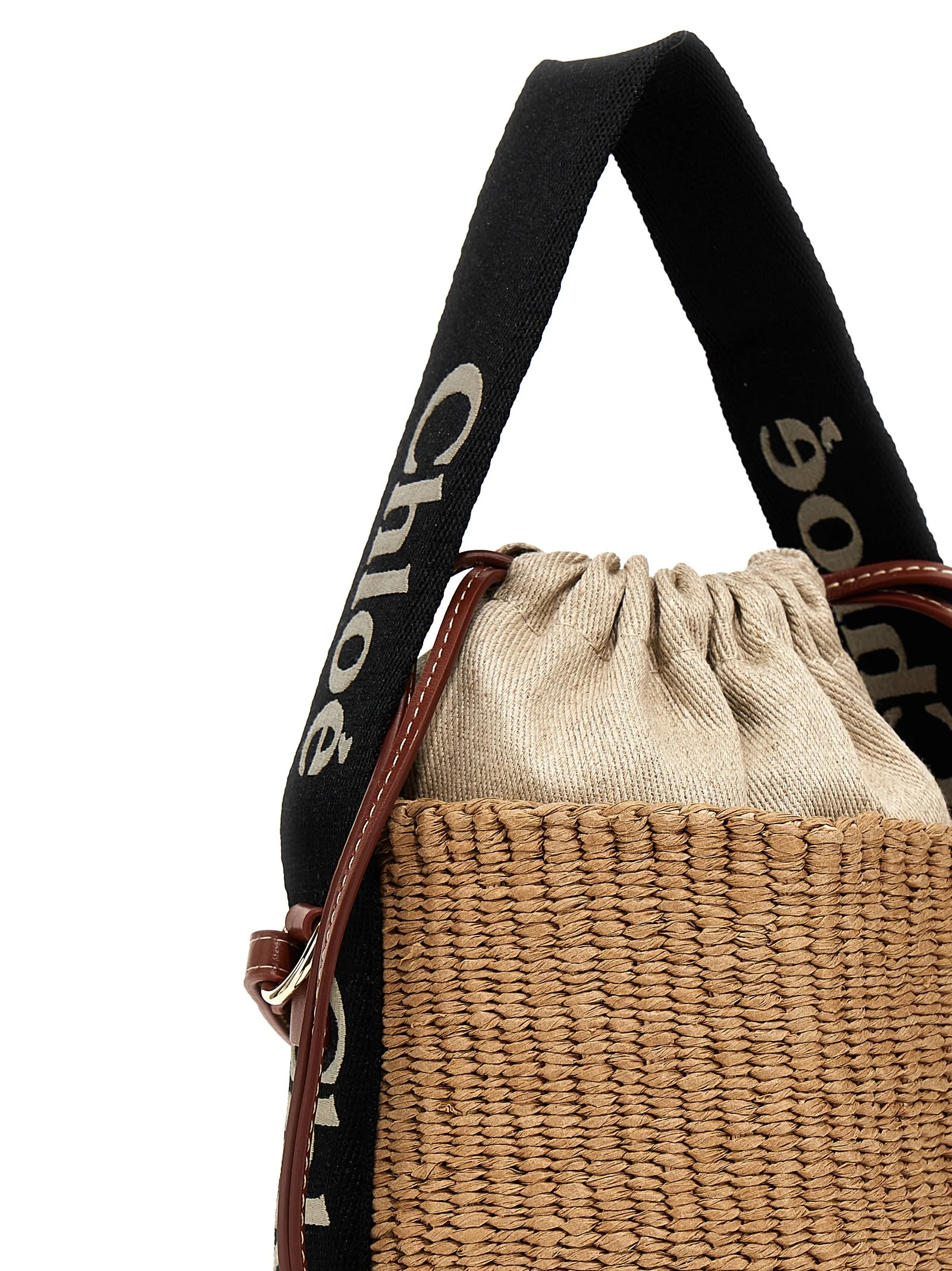 Chloé Woody Small Bucket Bag - Beige - Image 3