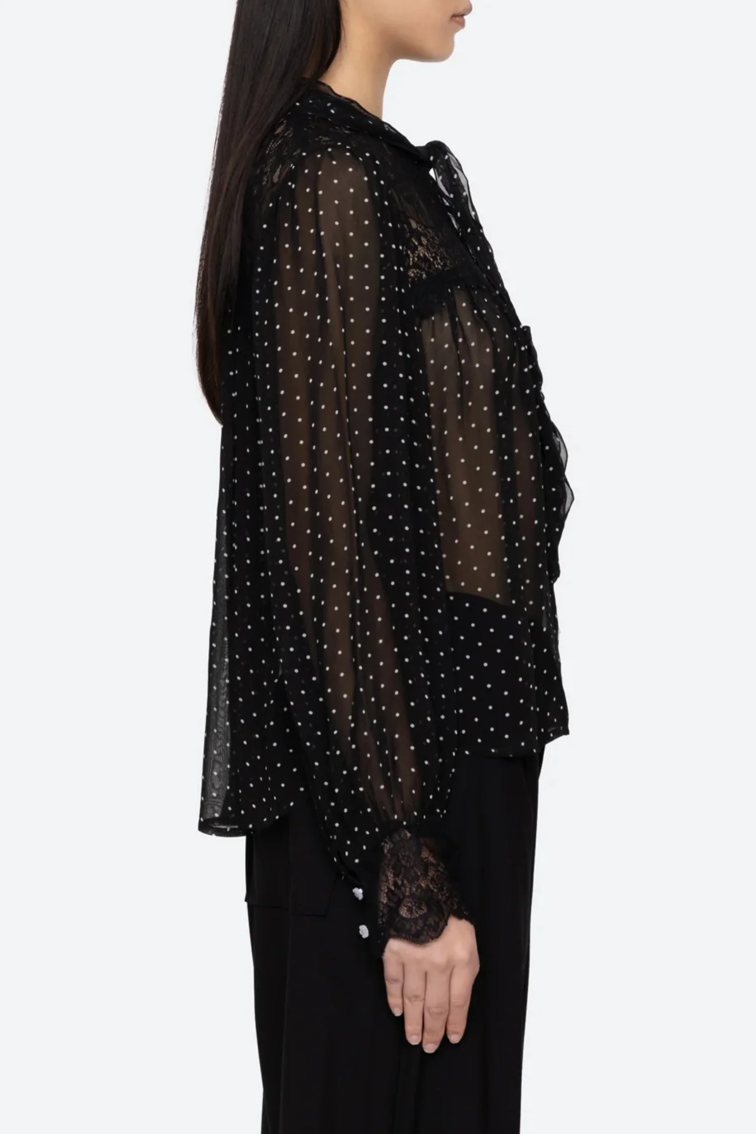 Sea NY Melody Polka Dot Top - Black - Image 3