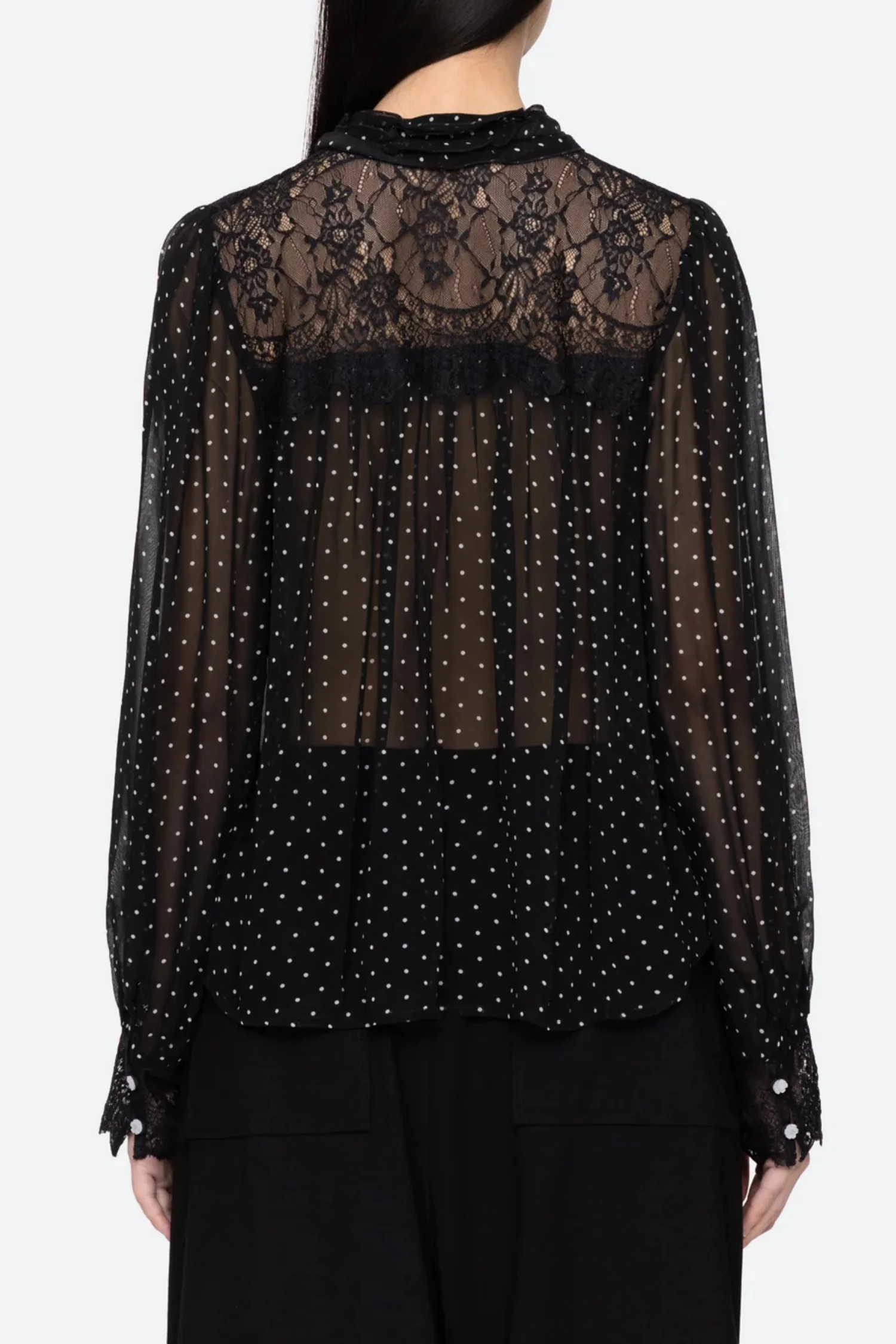 Sea NY Melody Polka Dot Top - Black - Image 4