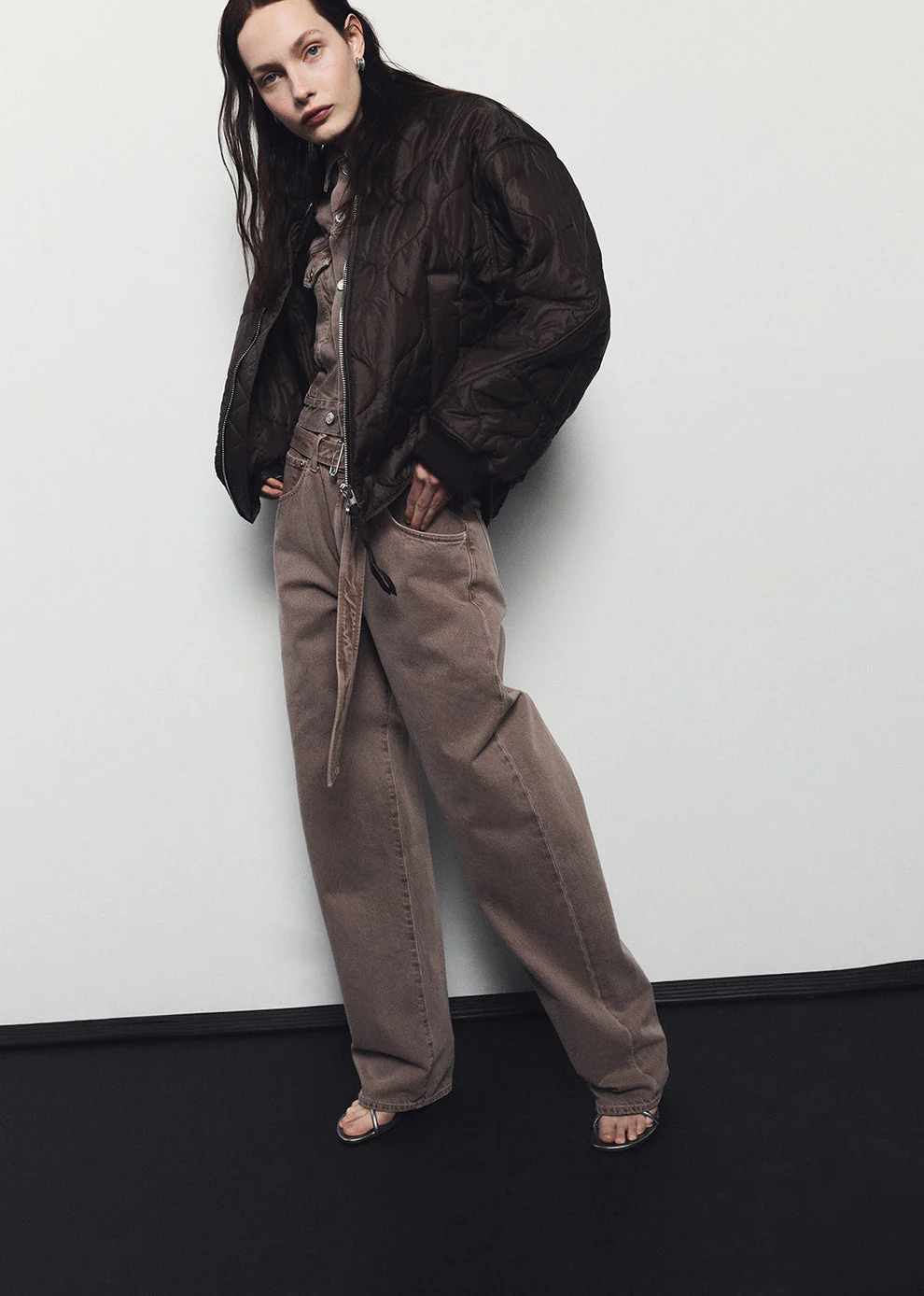 AGOLDE Isla Quilted Jacket - Bourbon - Image 2
