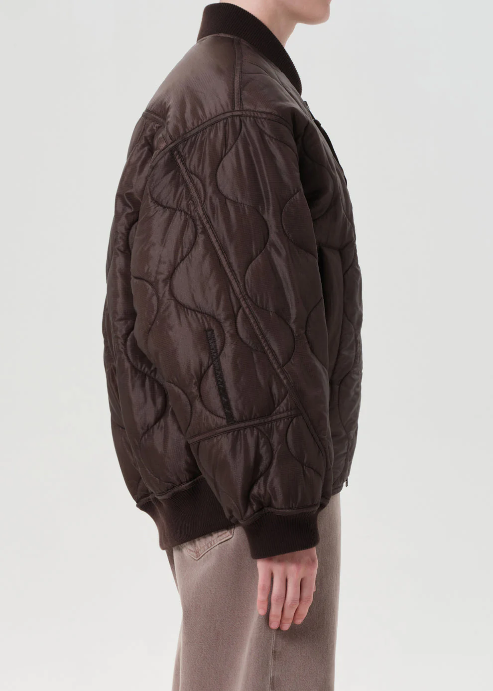 AGOLDE Isla Quilted Jacket - Bourbon - Image 3