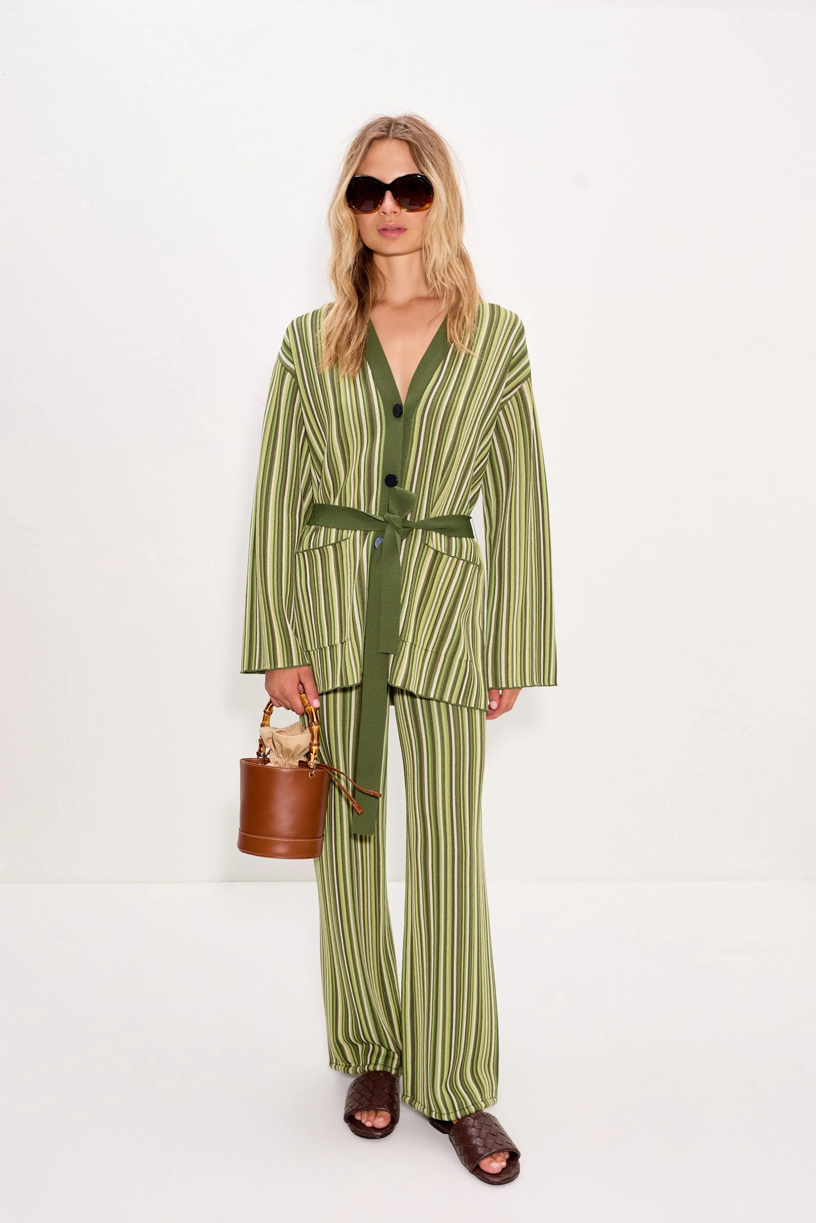 Simon Miller Jabber Knit Pant - Landscape Multi Stripe - Image 2