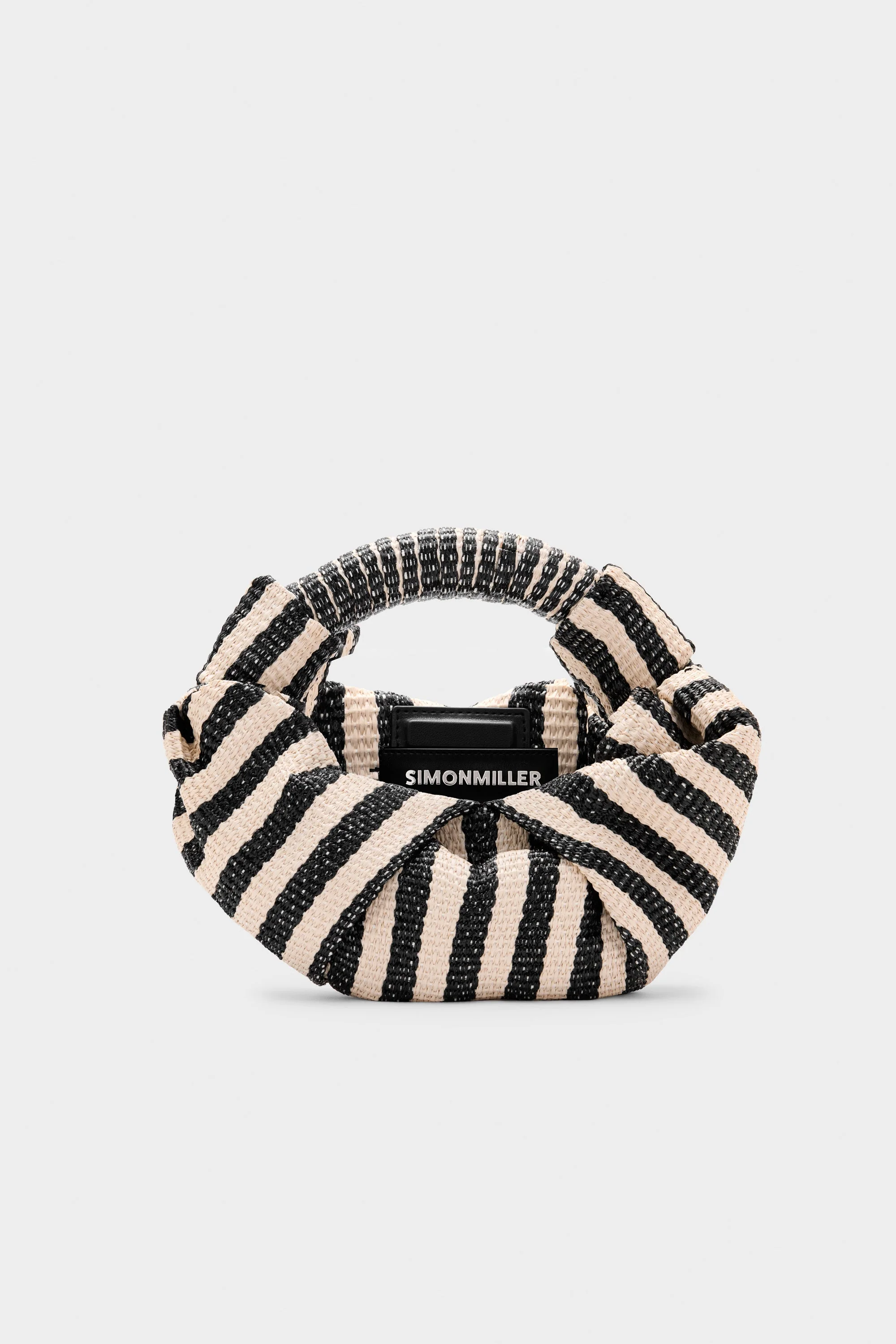 Simon Miller Lopsy Bag - Black/White Stripe - Image 2