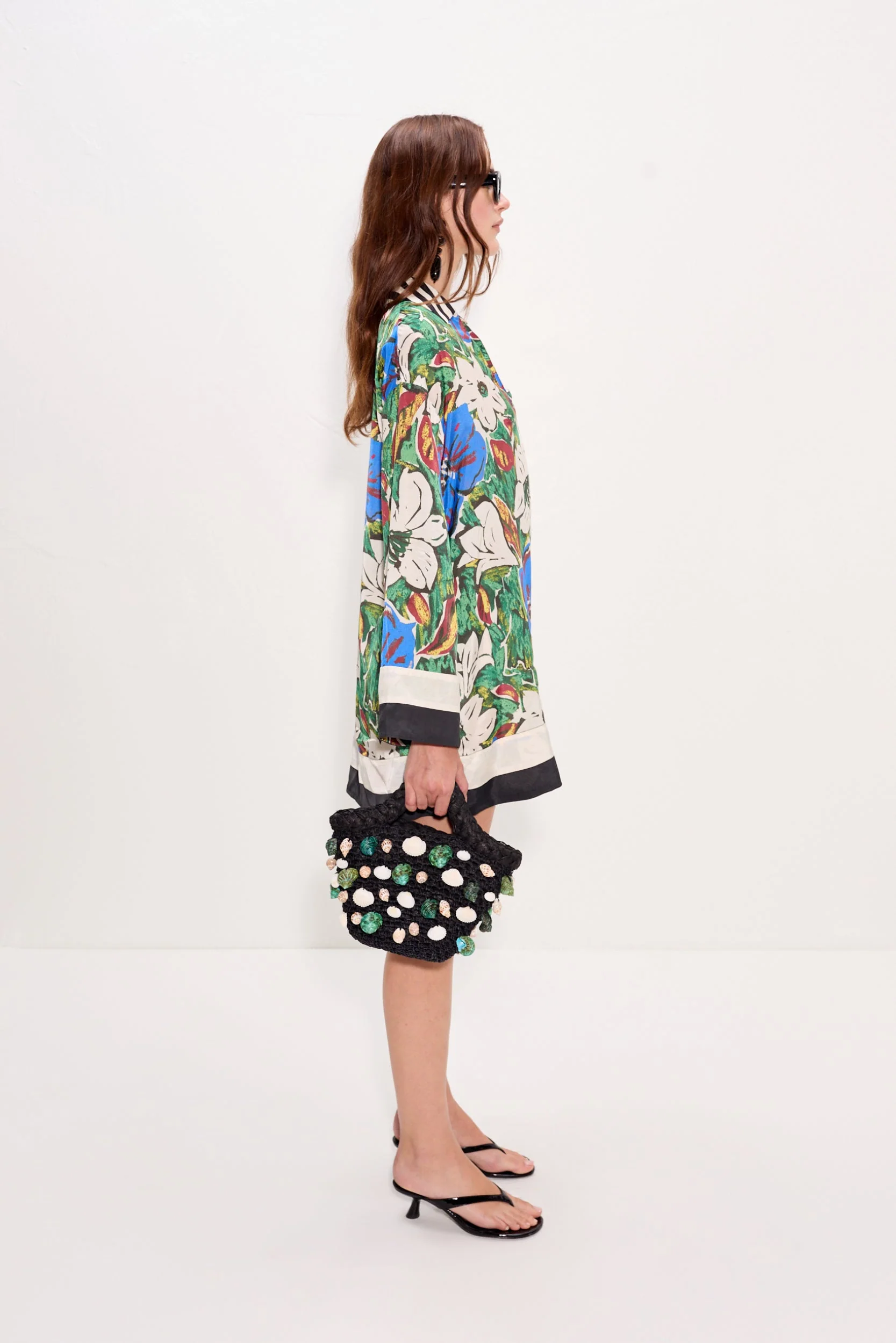 Simon Miller Diaz Mini Dress - Tropical Floral Print Combo - Image 3
