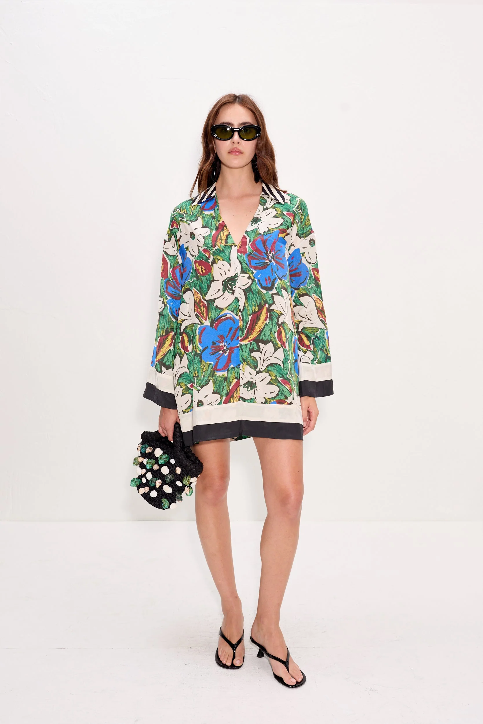 Simon Miller Diaz Mini Dress - Tropical Floral Print Combo - Image 5
