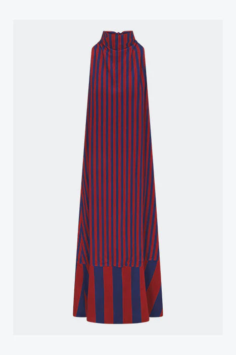 Simon Miller Mona Crepe Dress - Navy/Henna - Image 3