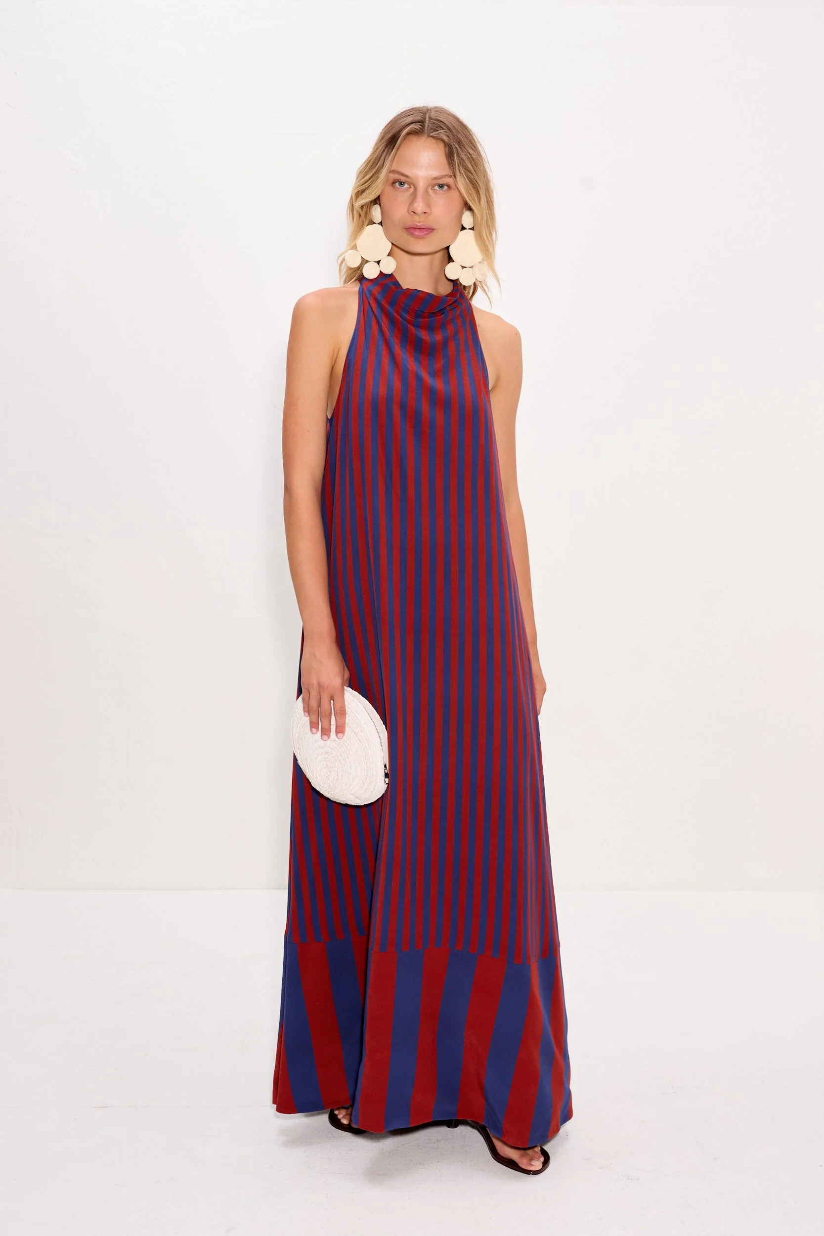 Simon Miller Mona Crepe Dress - Navy/Henna - Image 4