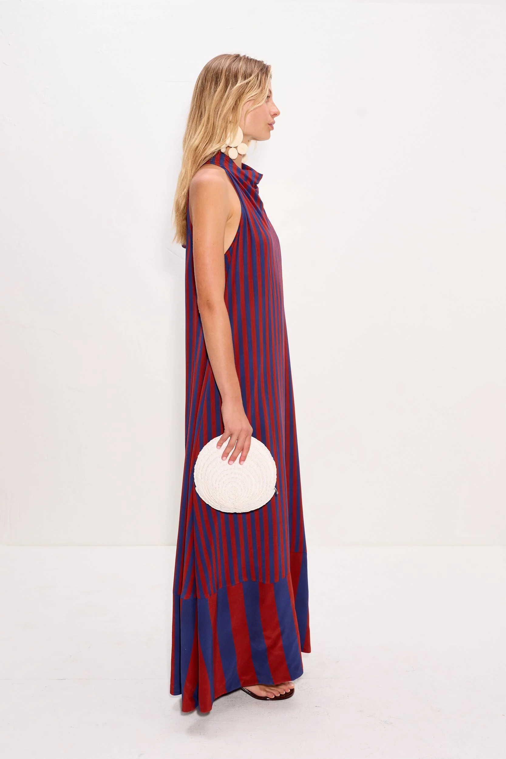 Simon Miller Mona Crepe Dress - Navy/Henna - Image 5