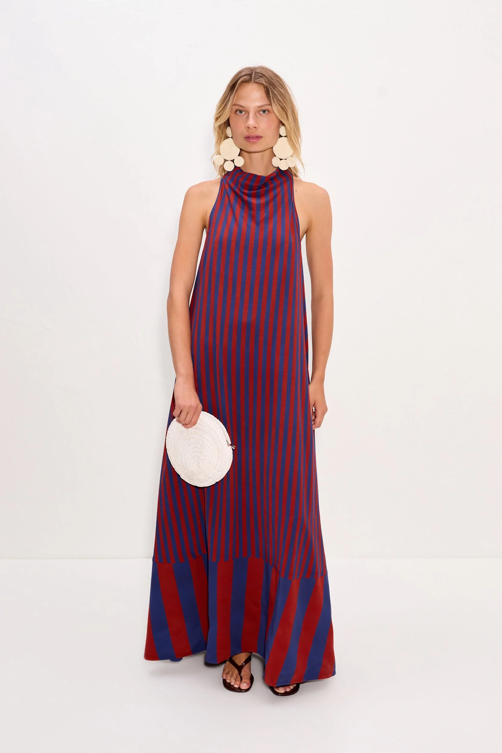 Simon Miller Mona Crepe Dress - Navy/Henna - Image 7