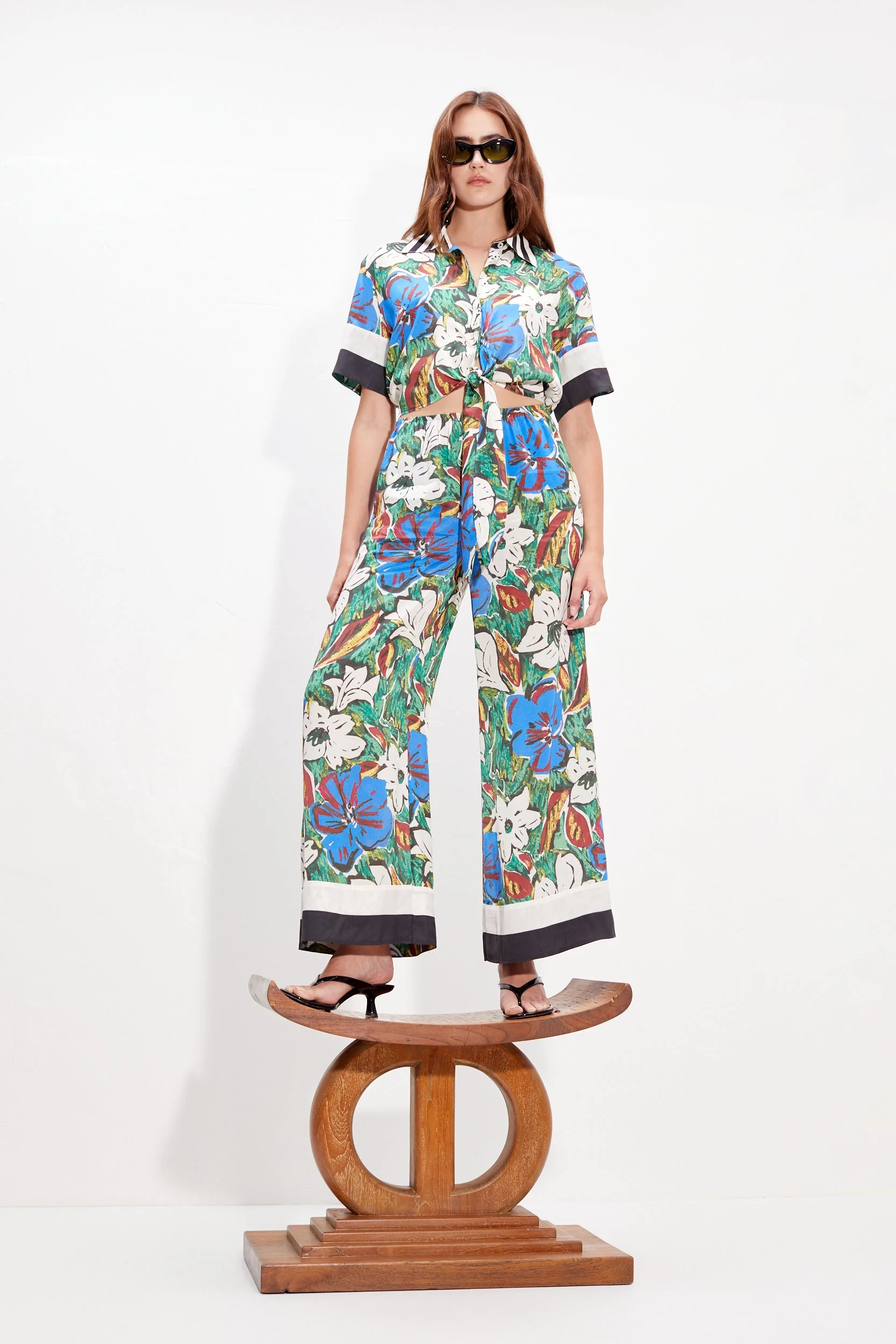 Simon Miller Nella Wide Leg Pant - Tropical Floral Print Combo