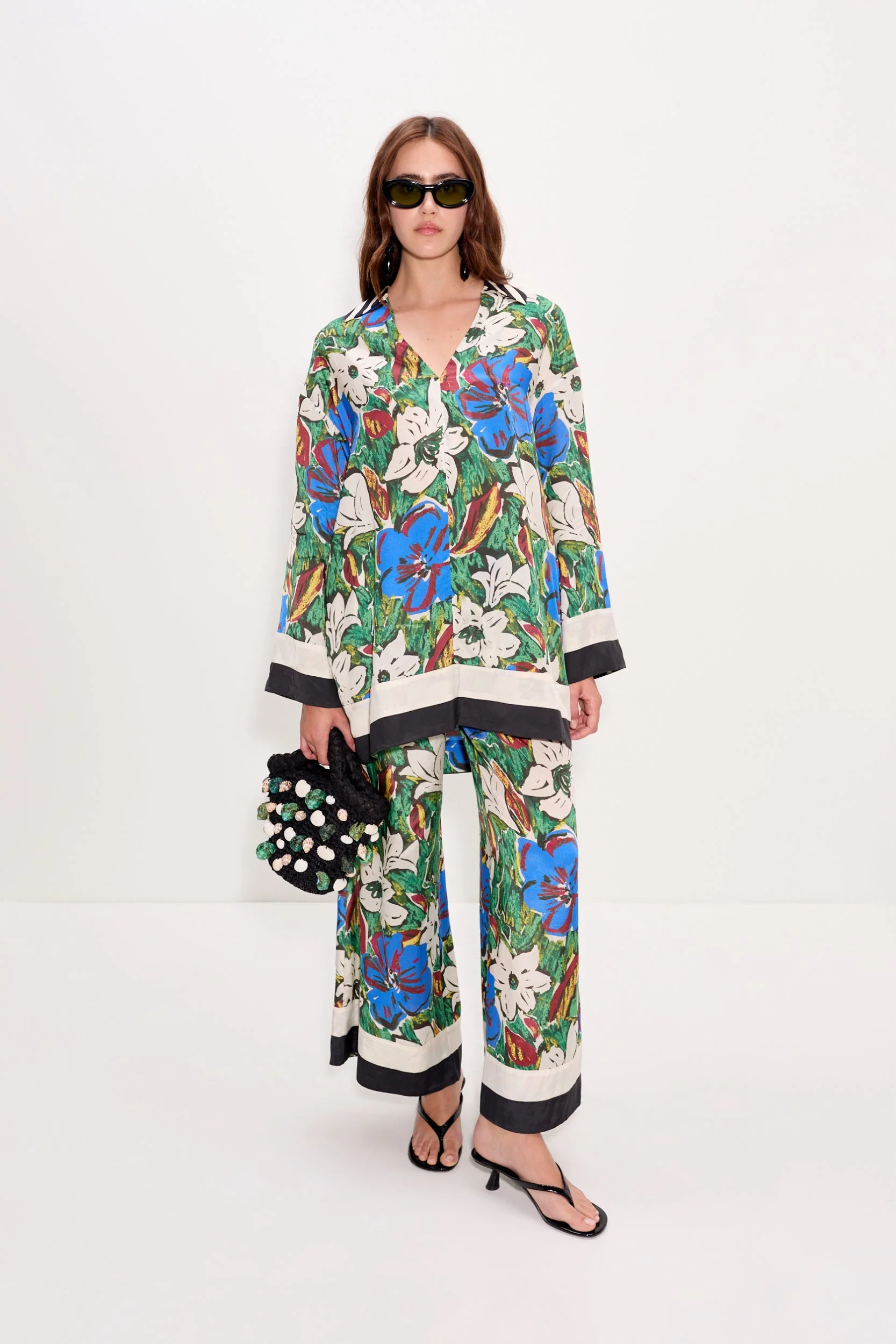 Simon Miller Nella Wide Leg Pant - Tropical Floral Print Combo - Image 6