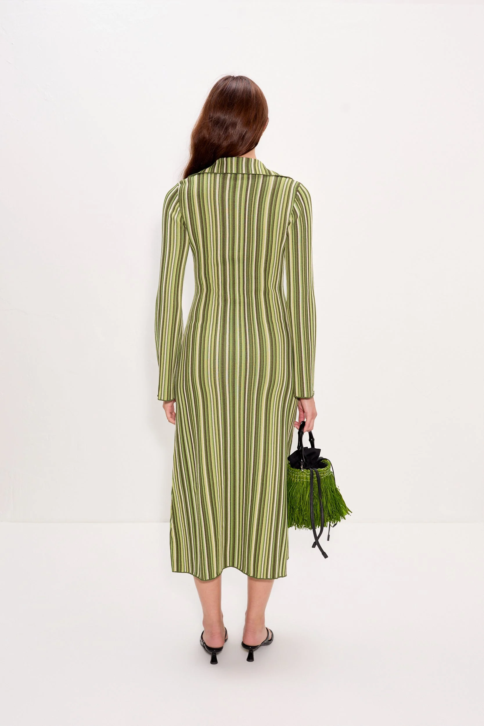 Simon Miller Reade Polo Dress - Landscape Multi Stripe - Image 3