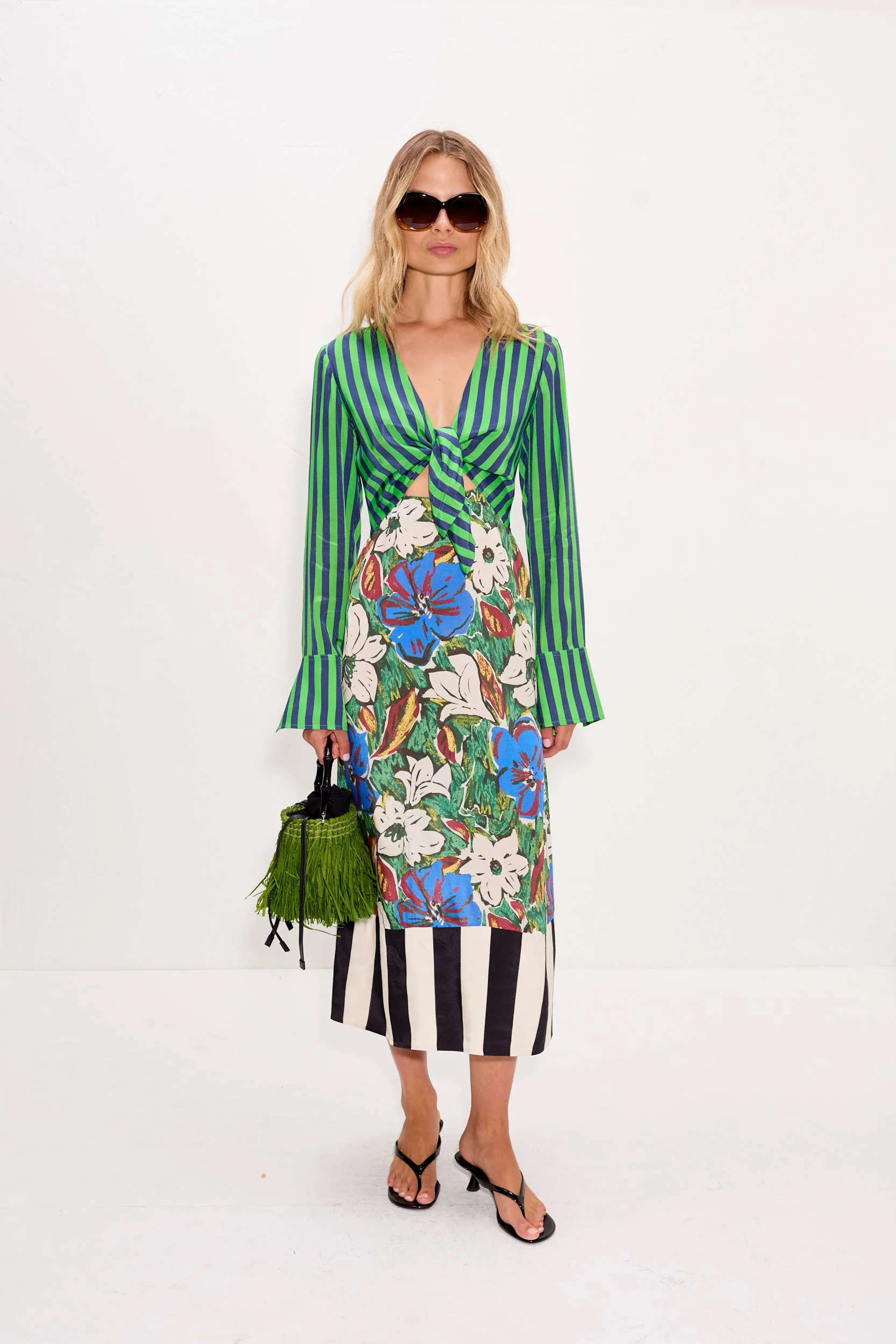 Simon Miller Zelene Maxi Dress - Tropical Floral Print Combo - Image 3