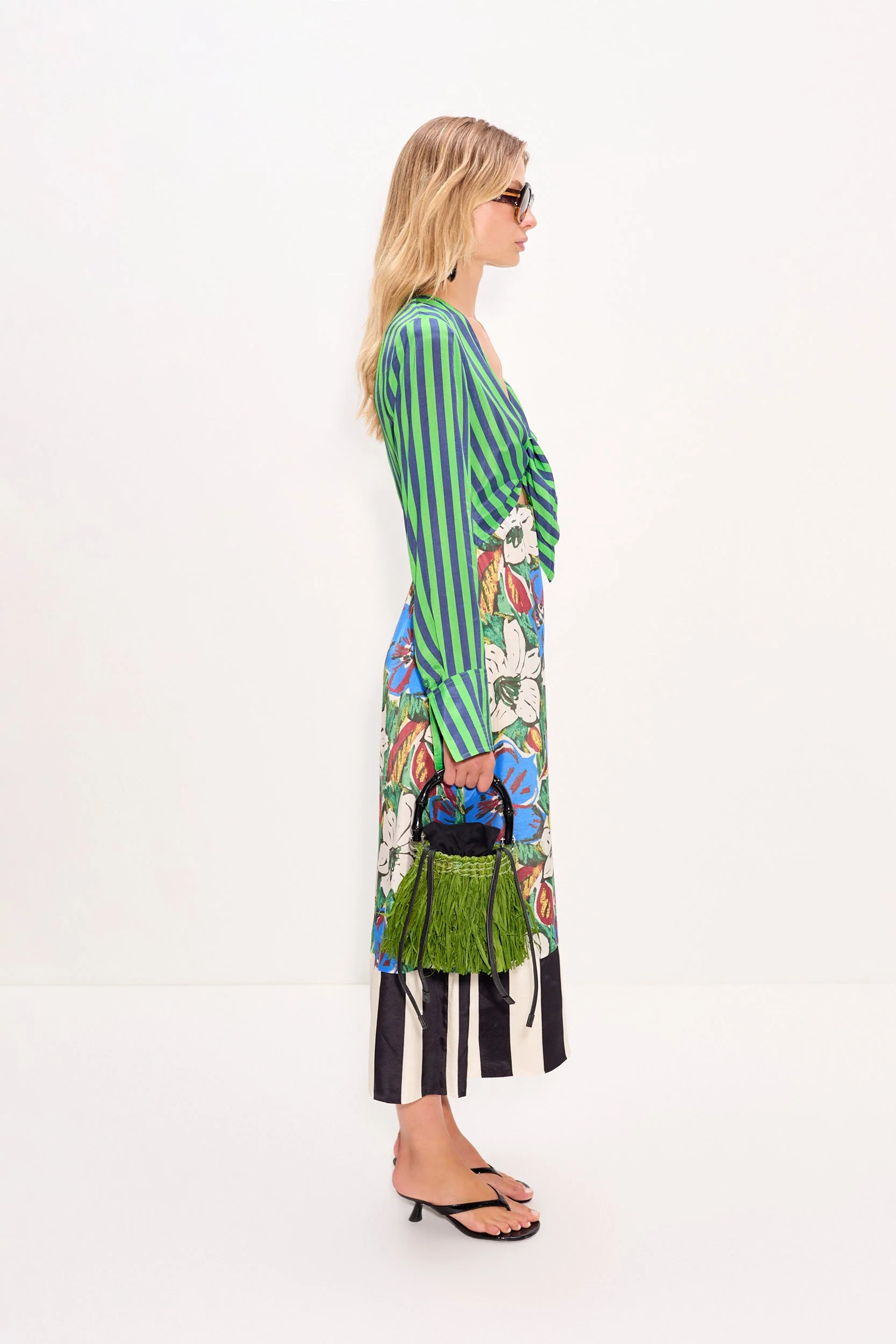 Simon Miller Zelene Maxi Dress - Tropical Floral Print Combo - Image 4