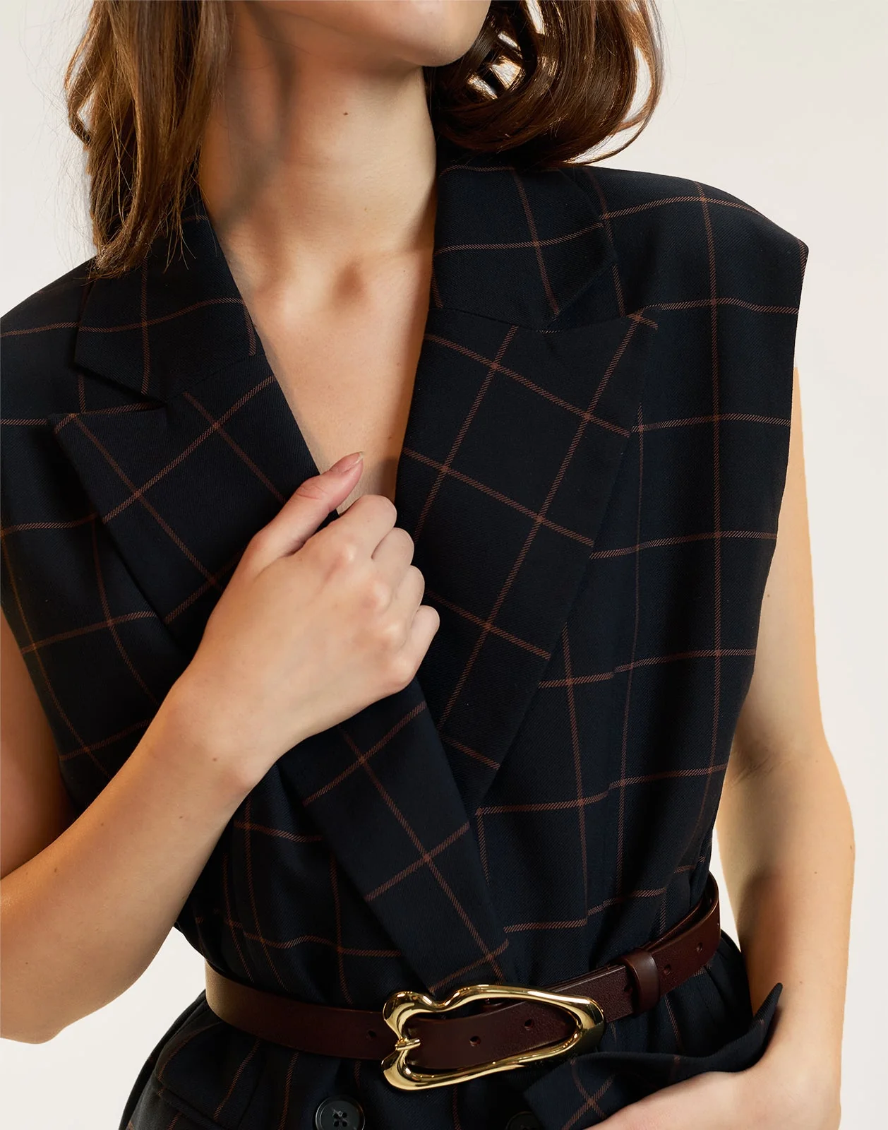 Cynthia Rowley Gilded Grid Vest - BLKWDP - Image 2