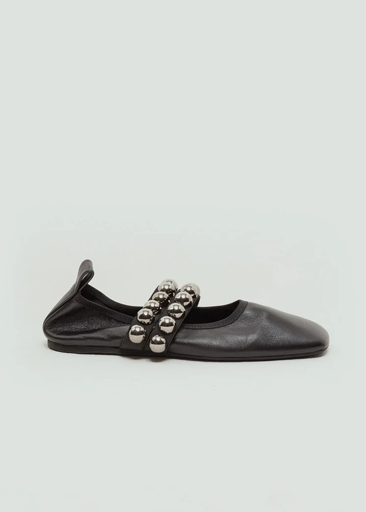 Closed Ballerina Flat - Black - Image 3