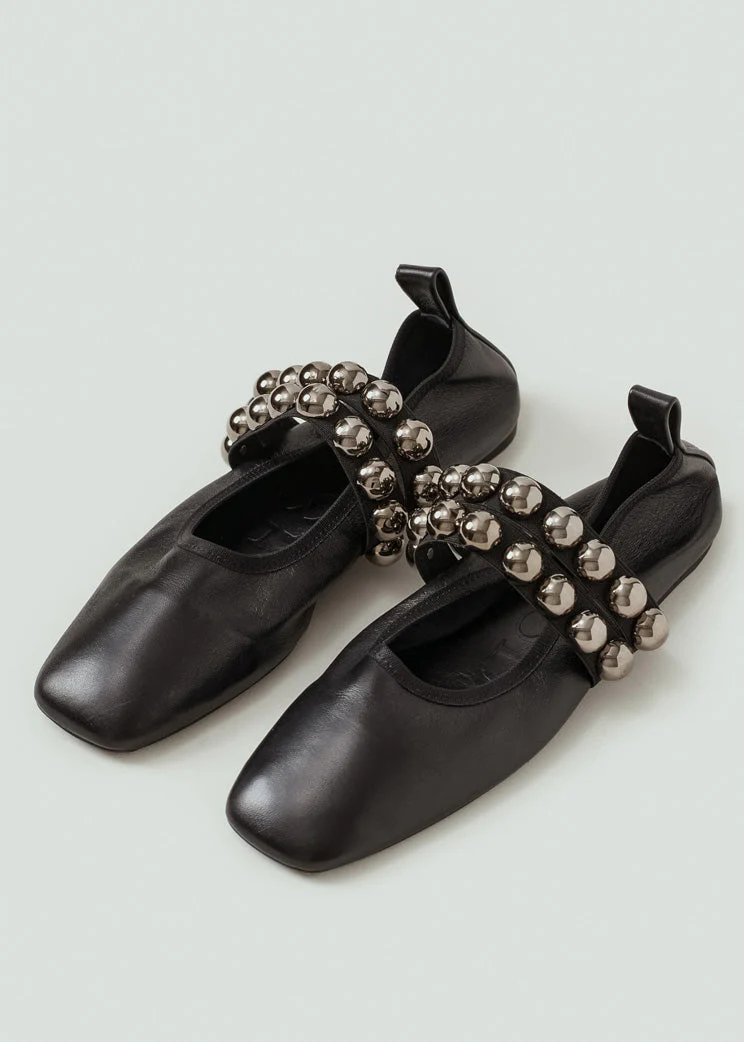 Closed Ballerina Flat - Black - Image 5