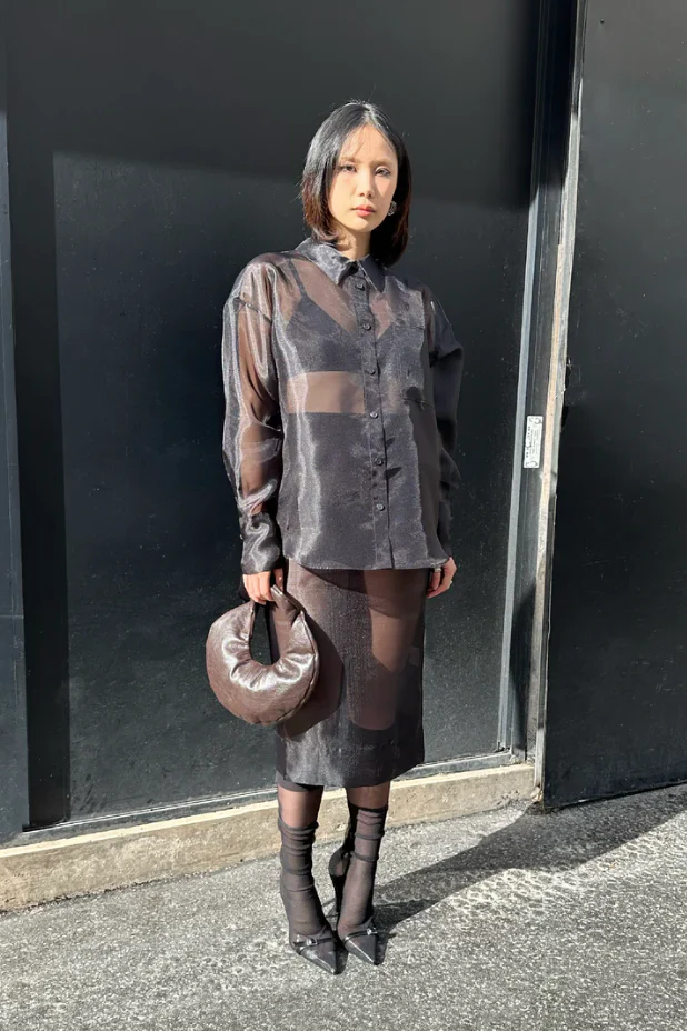 SAEMDI Oversized Organza Shirt - Image 2