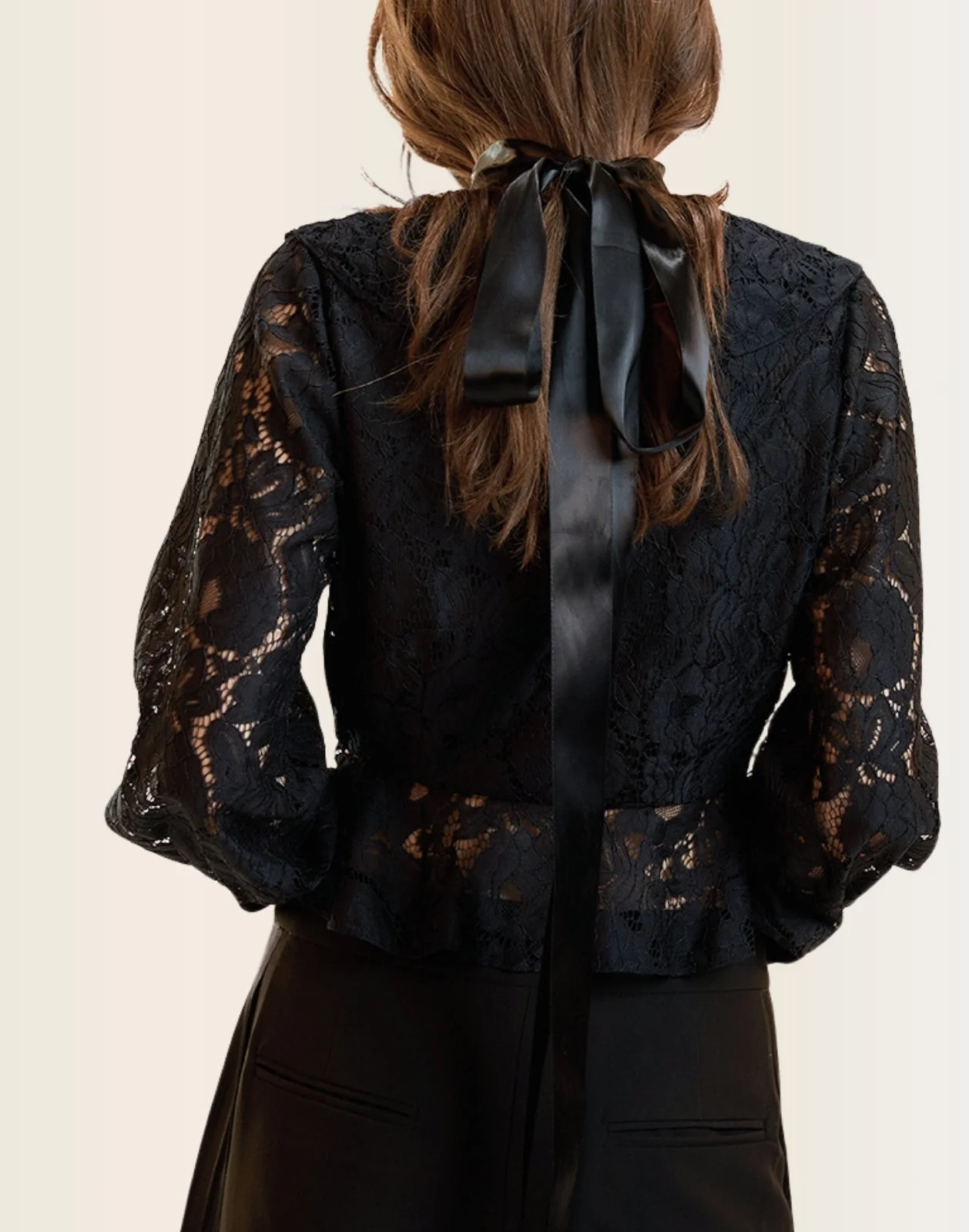 Cynthia Rowley Verona Lace Blouse - Black - Image 11