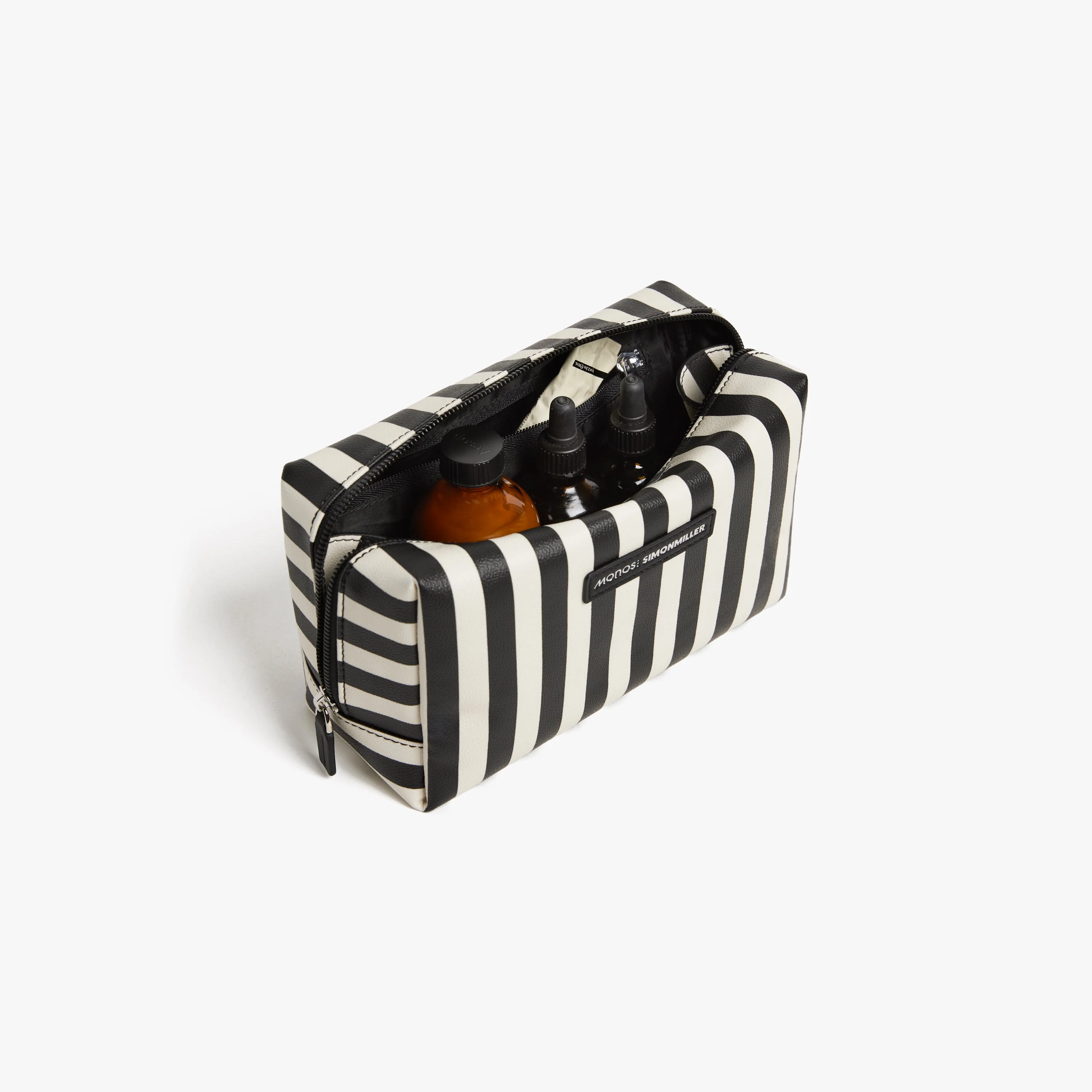 Simon Miller Large Metro Toiletry Case - Black Stripe - Image 4