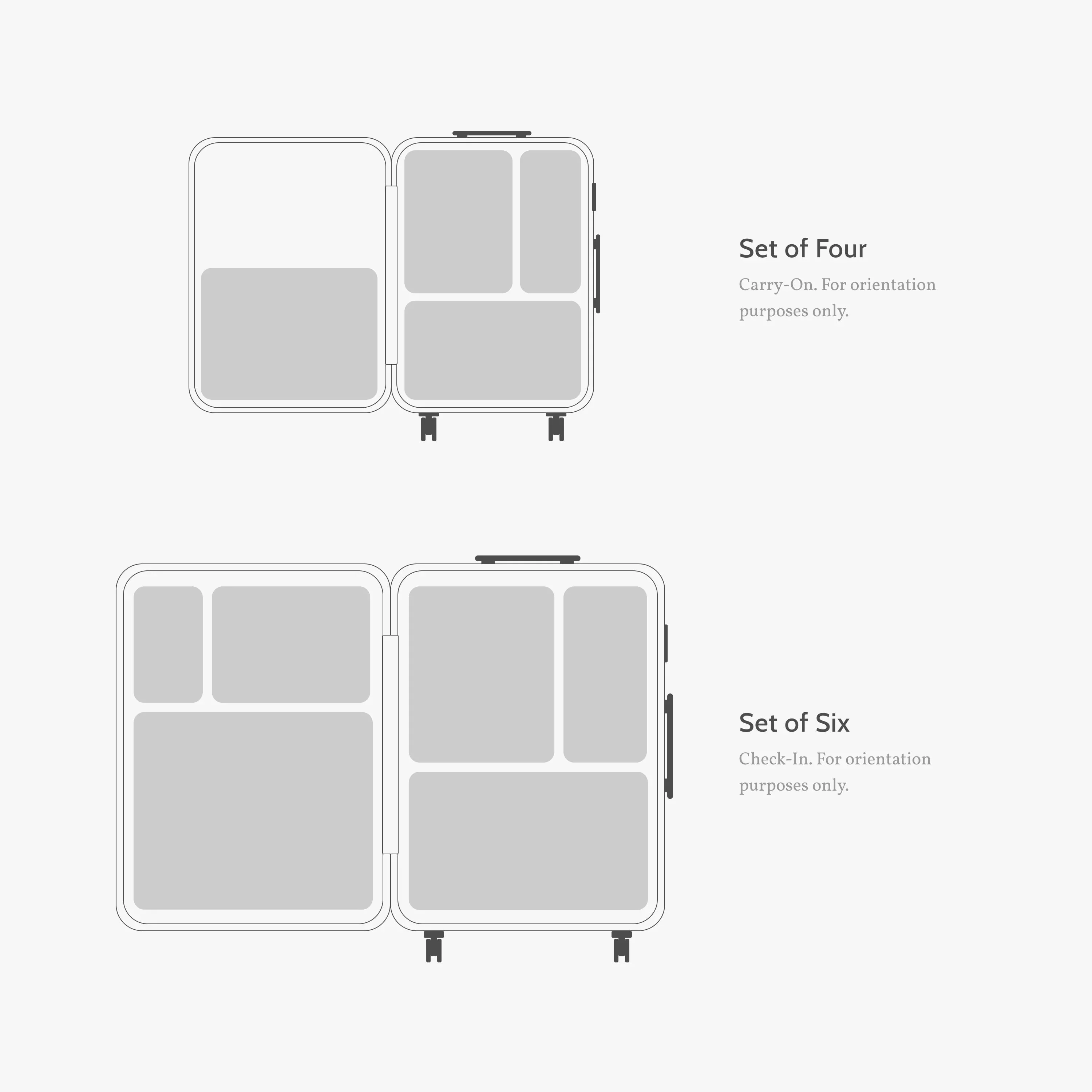 Simon Miller Packing Cubes Set of 4 - Black Stripe - Image 4