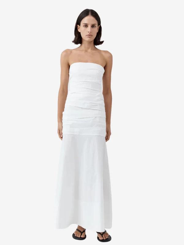 St. Agni Gathered Strapless Longline Dress - Image 2