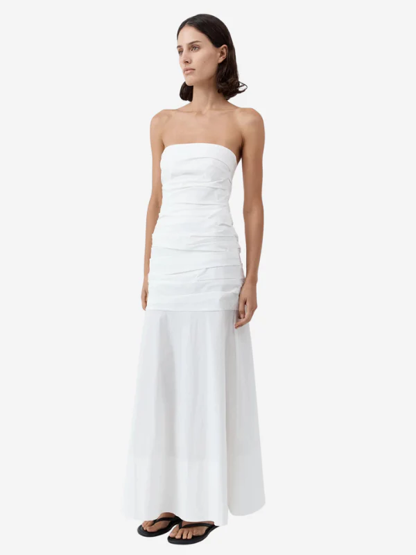 St. Agni Gathered Strapless Longline Dress - Image 4