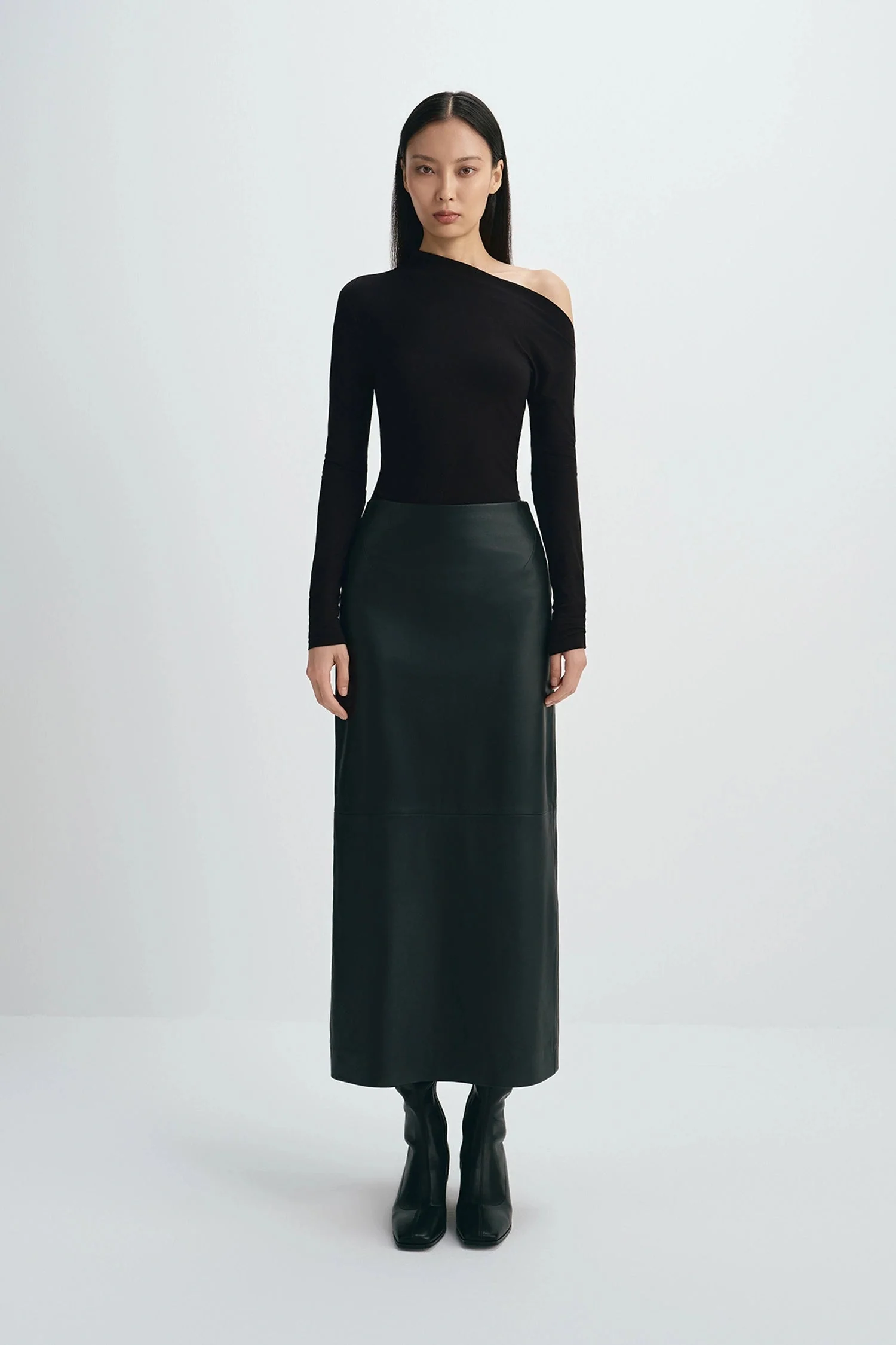 Sophie Rue Anais Leather Skirt - Black
