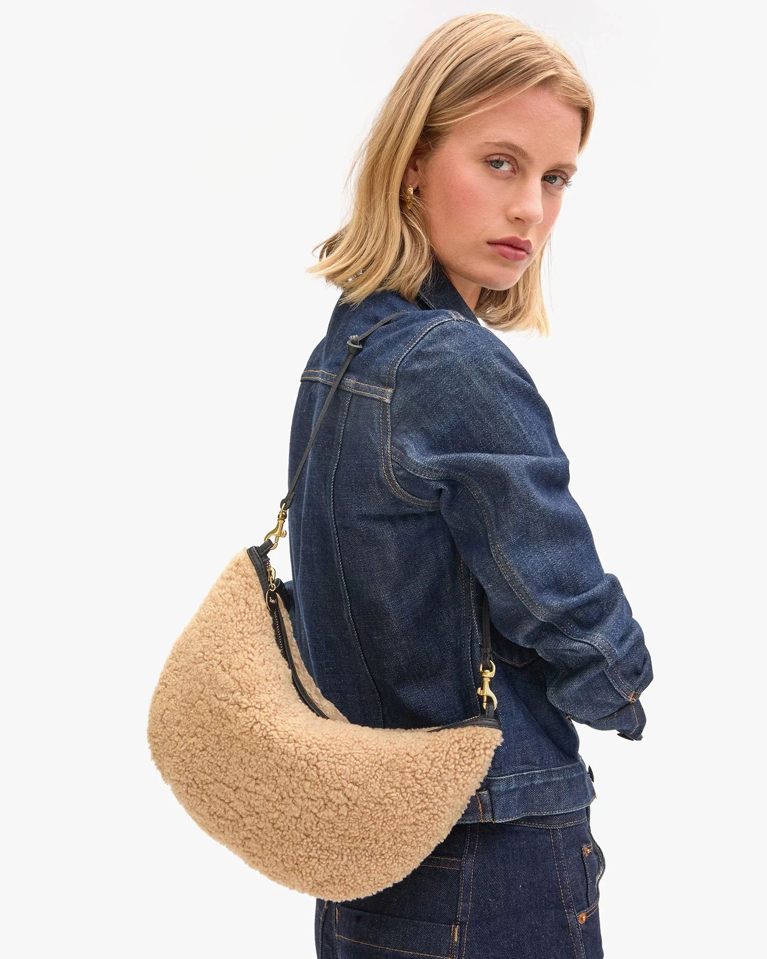 Clare V. Lune Shearling Bag - Image 2