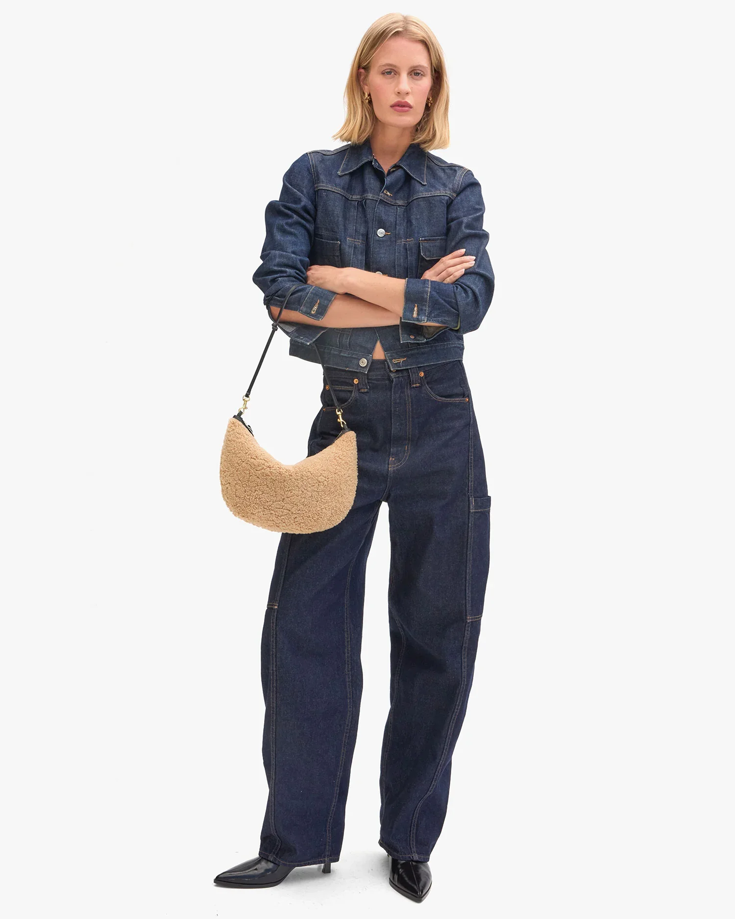 Clare V. Lune Shearling Bag - Image 3