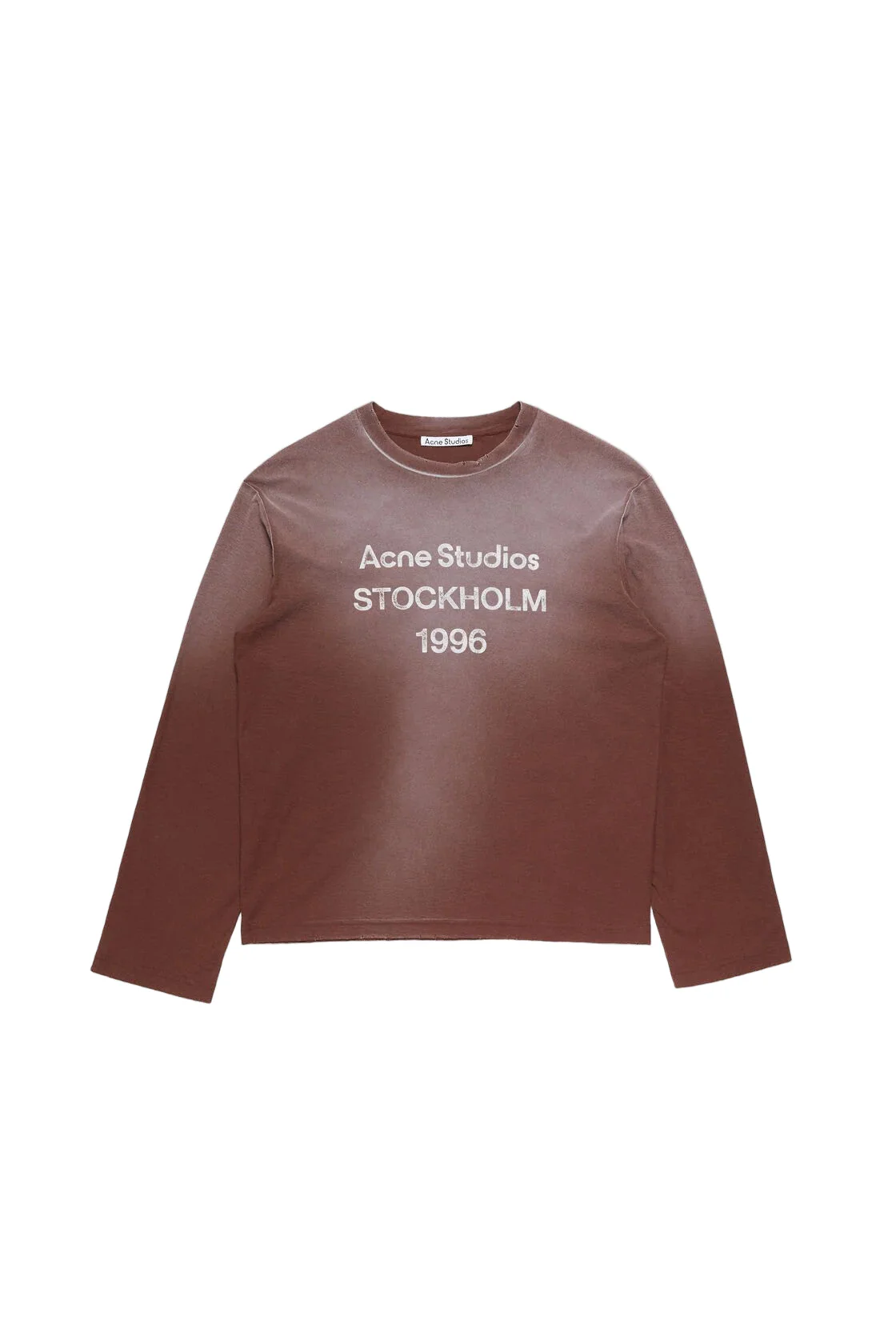 Acne Studios Logo 1996 Long Sleeve T-Shirt - Chocolate Brown