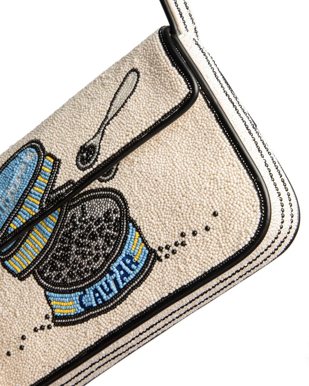 Staud Tommy Beaded Bag Caviar Dreams - Cream - Image 4
