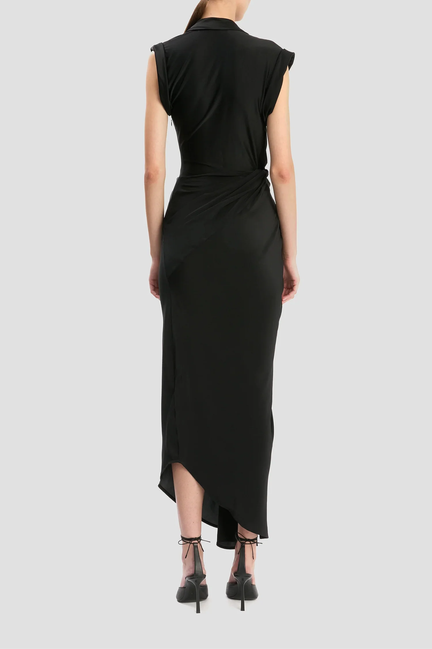 Victoria Beckham Twist Detail CDC Dress - Black - Image 4