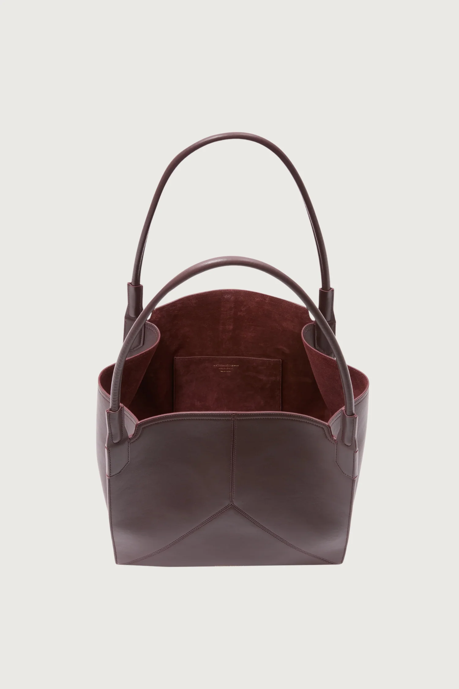 Victoria Beckham Small Victoria Soft Calf Leather Tote - Burgundy - Image 3
