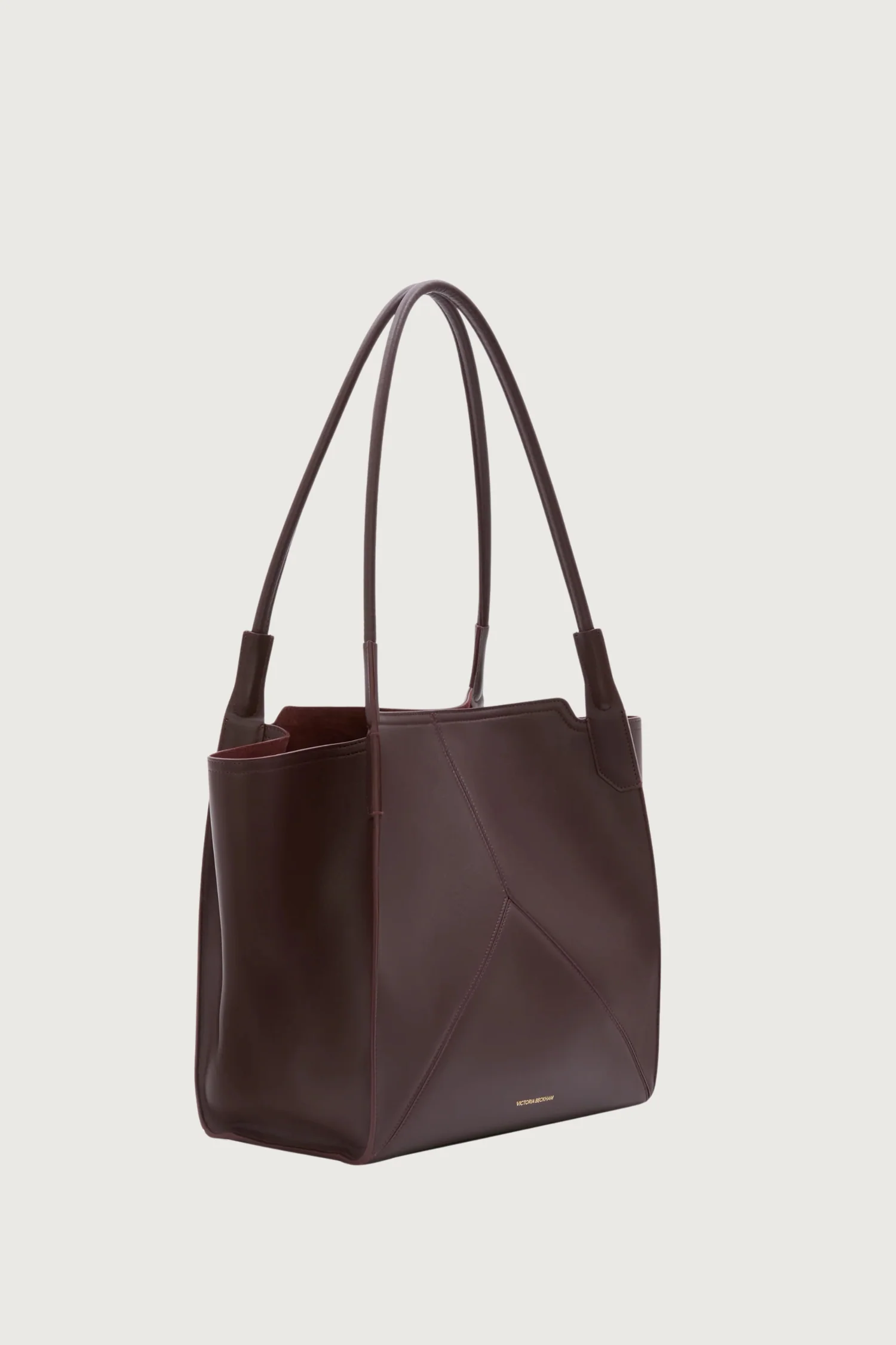 Victoria Beckham Small Victoria Soft Calf Leather Tote - Burgundy - Image 4