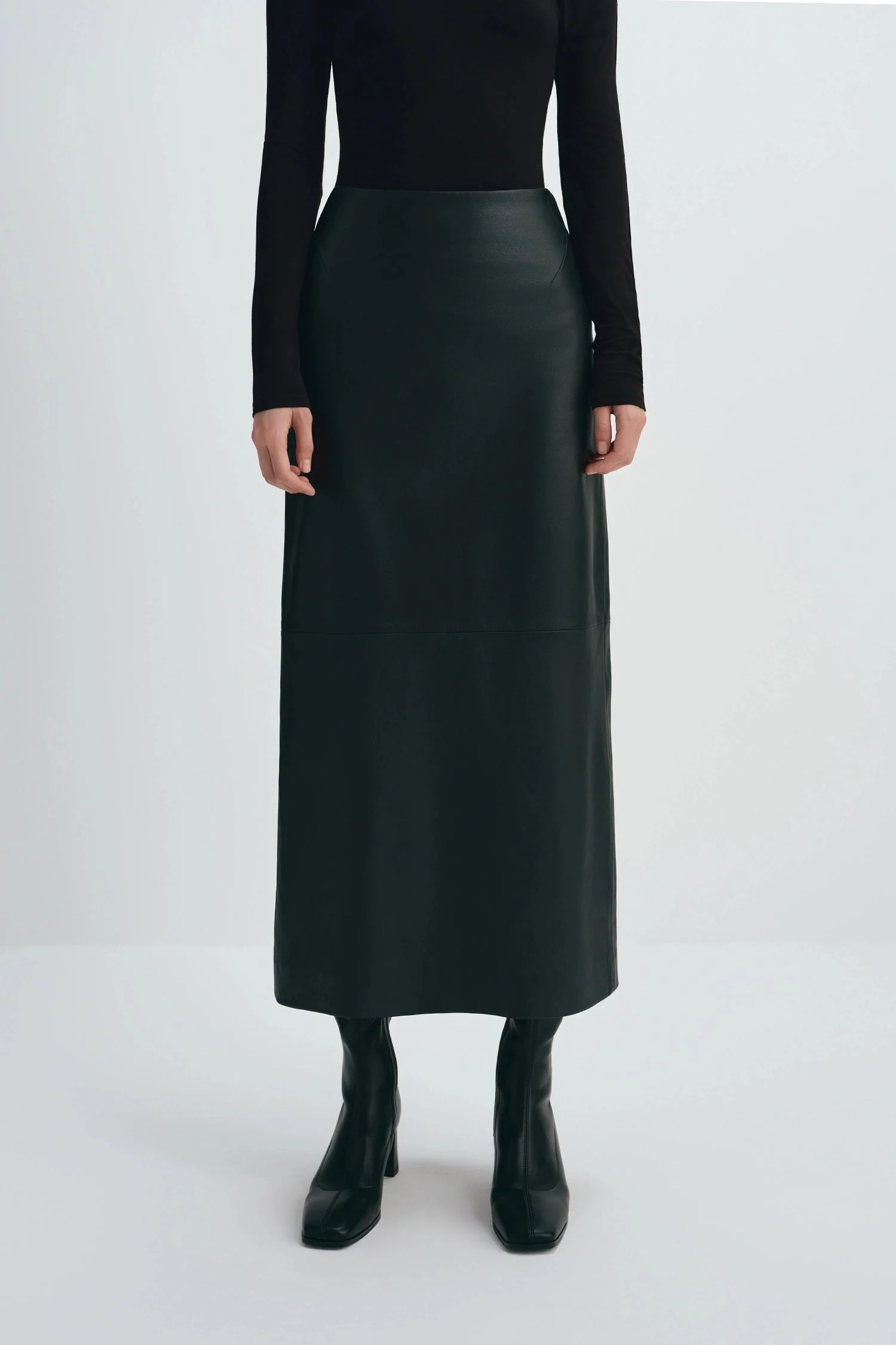 Sophie Rue Anais Leather Midi Skirt - Image 2